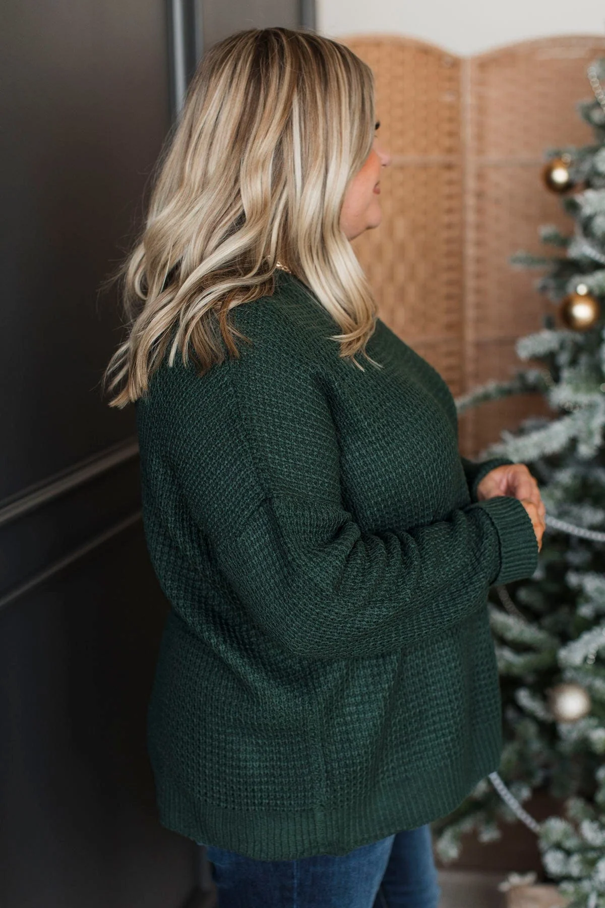 Captivating In Color Knit Sweater- Forest Green - Image 4