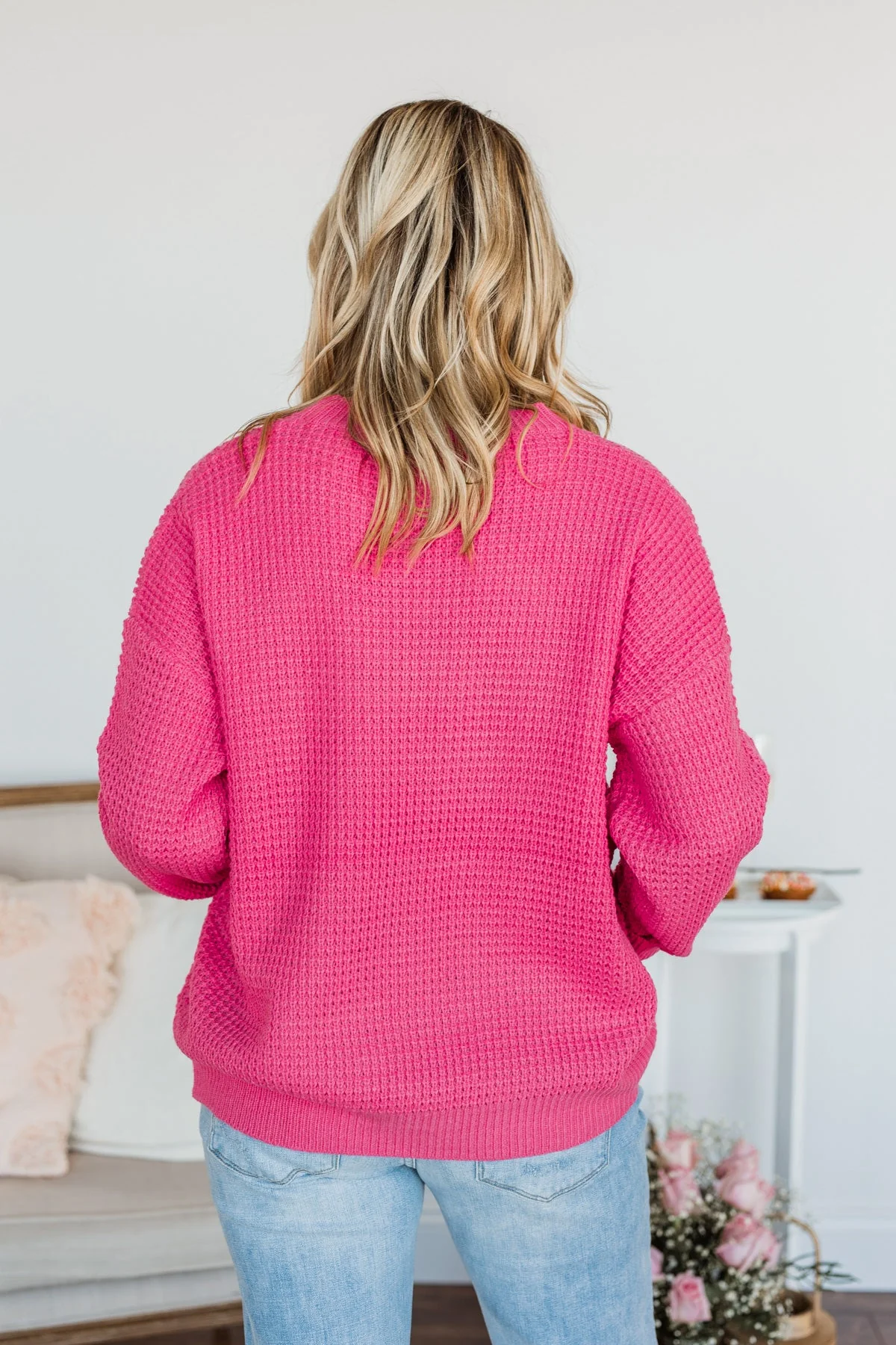 Captivating In Color Knit Sweater- Hot Pink - Image 11