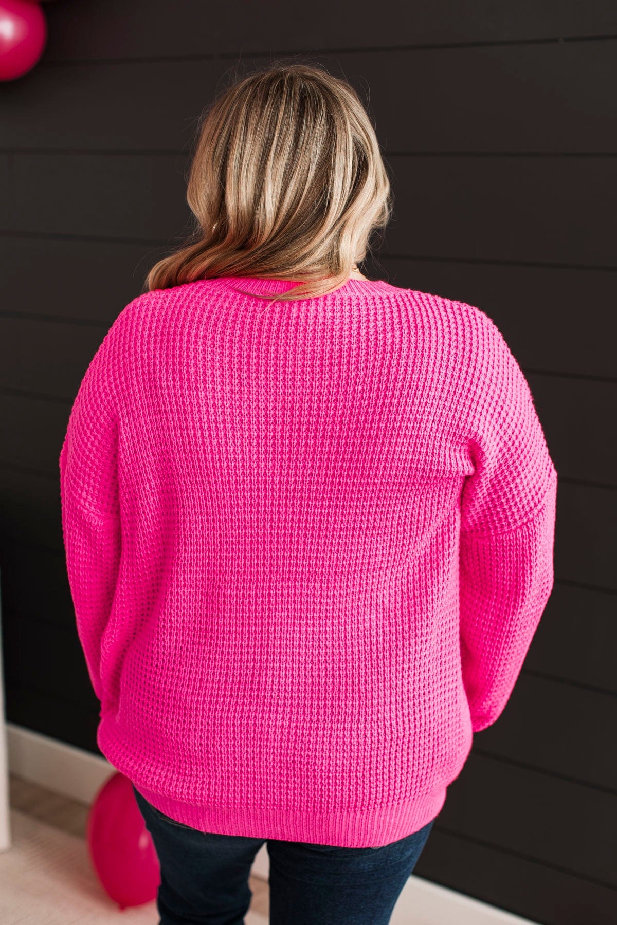 Captivating In Color Knit Sweater- Neon Pink - Image 15