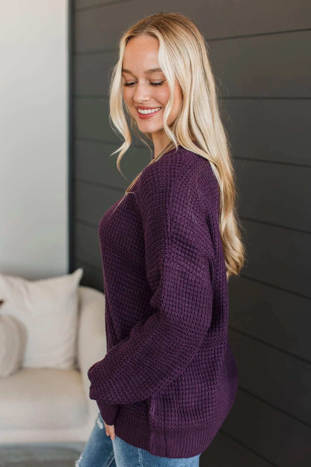 Captivating In Color Knit Sweater- Plum - Image 9