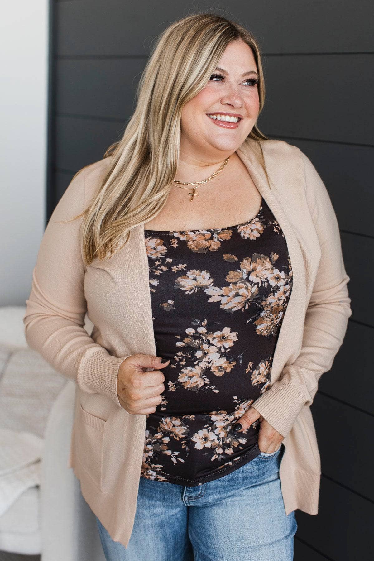 Captured Your Heart Knit Cardigan- Oatmeal - Image 4