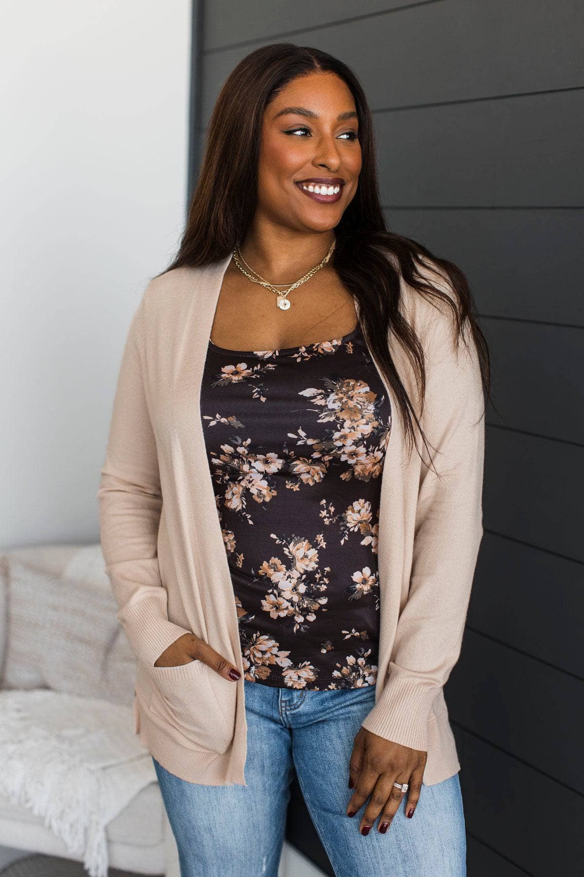 Captured Your Heart Knit Cardigan- Oatmeal - Image 5