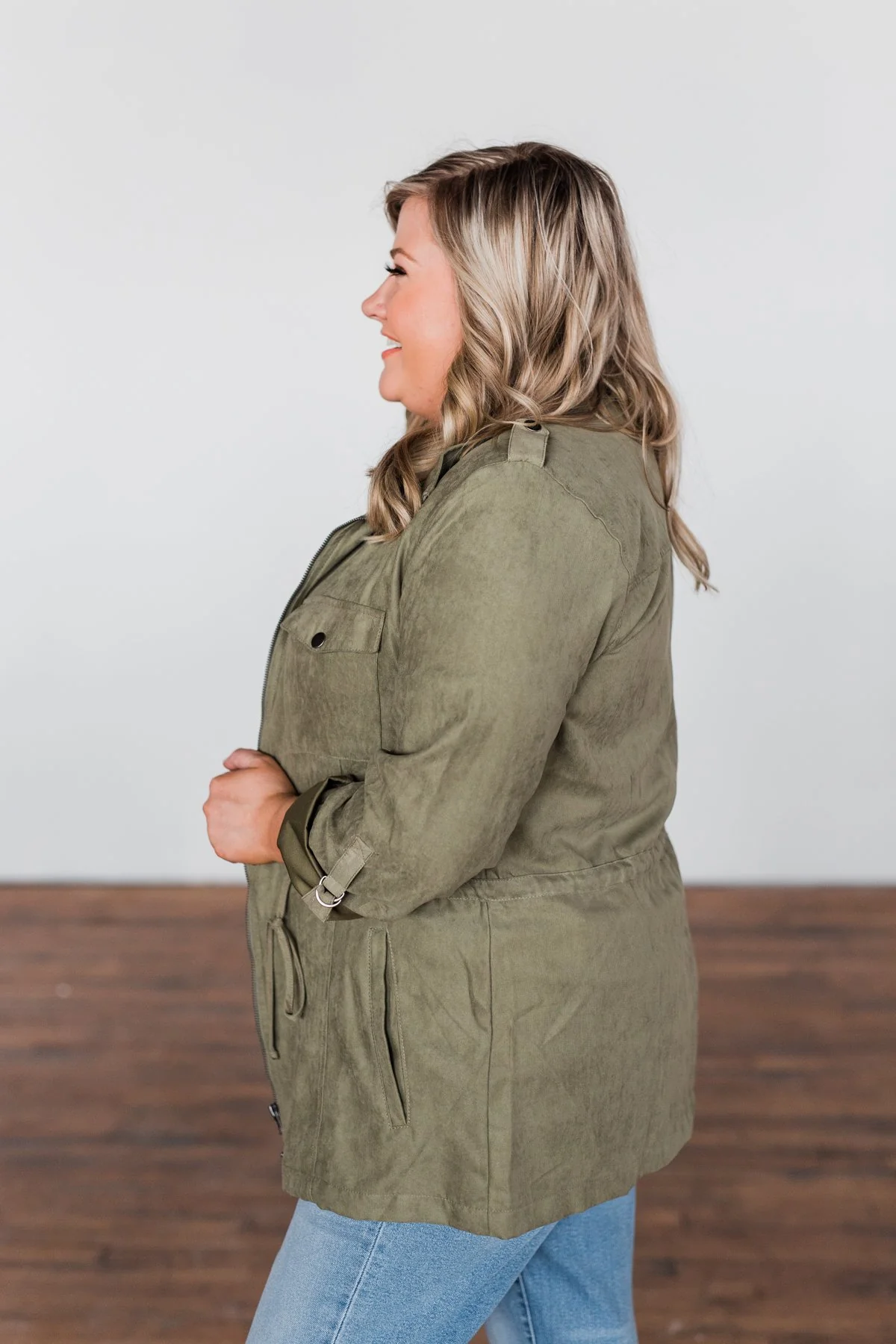 Care About You Lightweight Jacket- Olive - Image 10