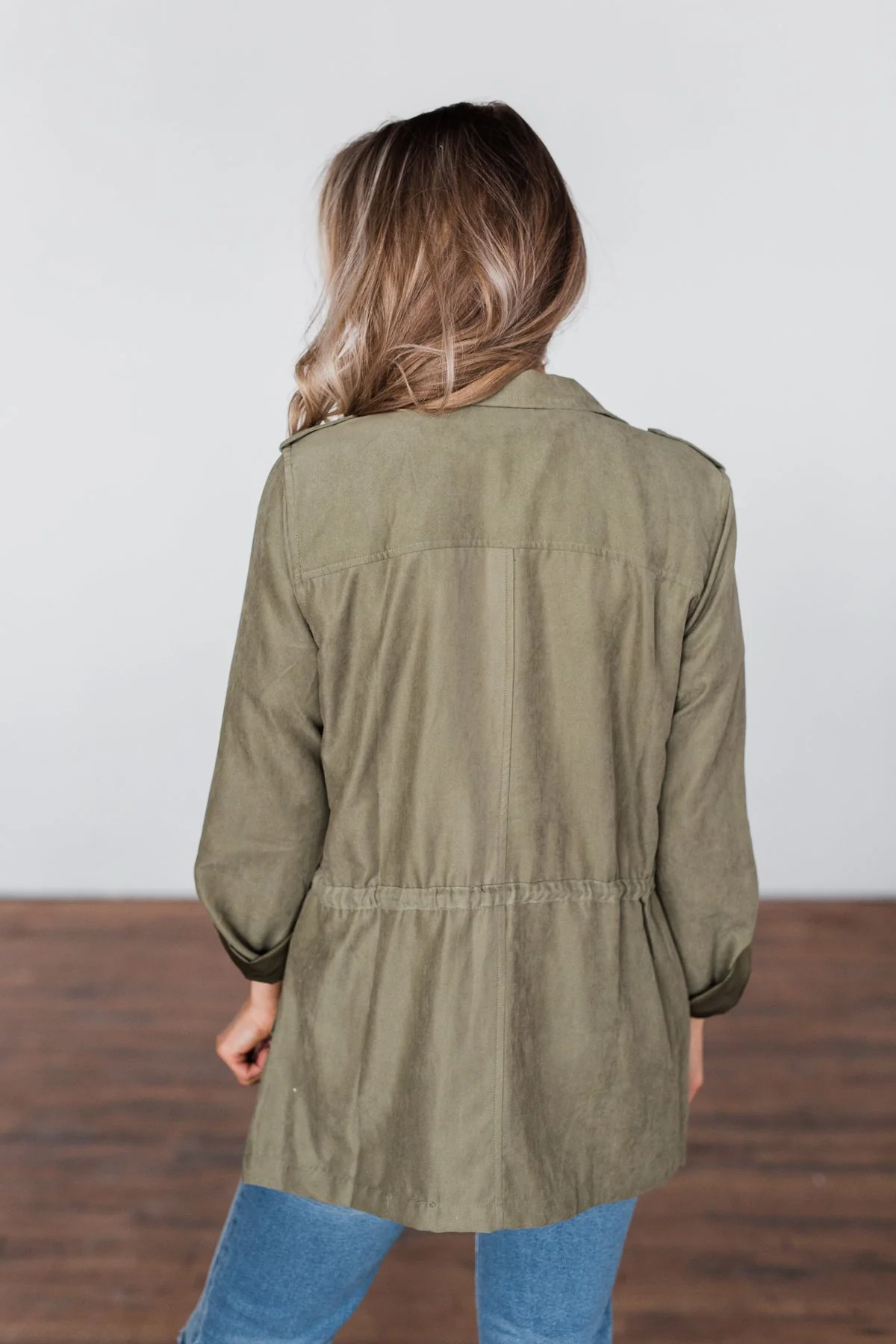 Care About You Lightweight Jacket- Olive - Image 11
