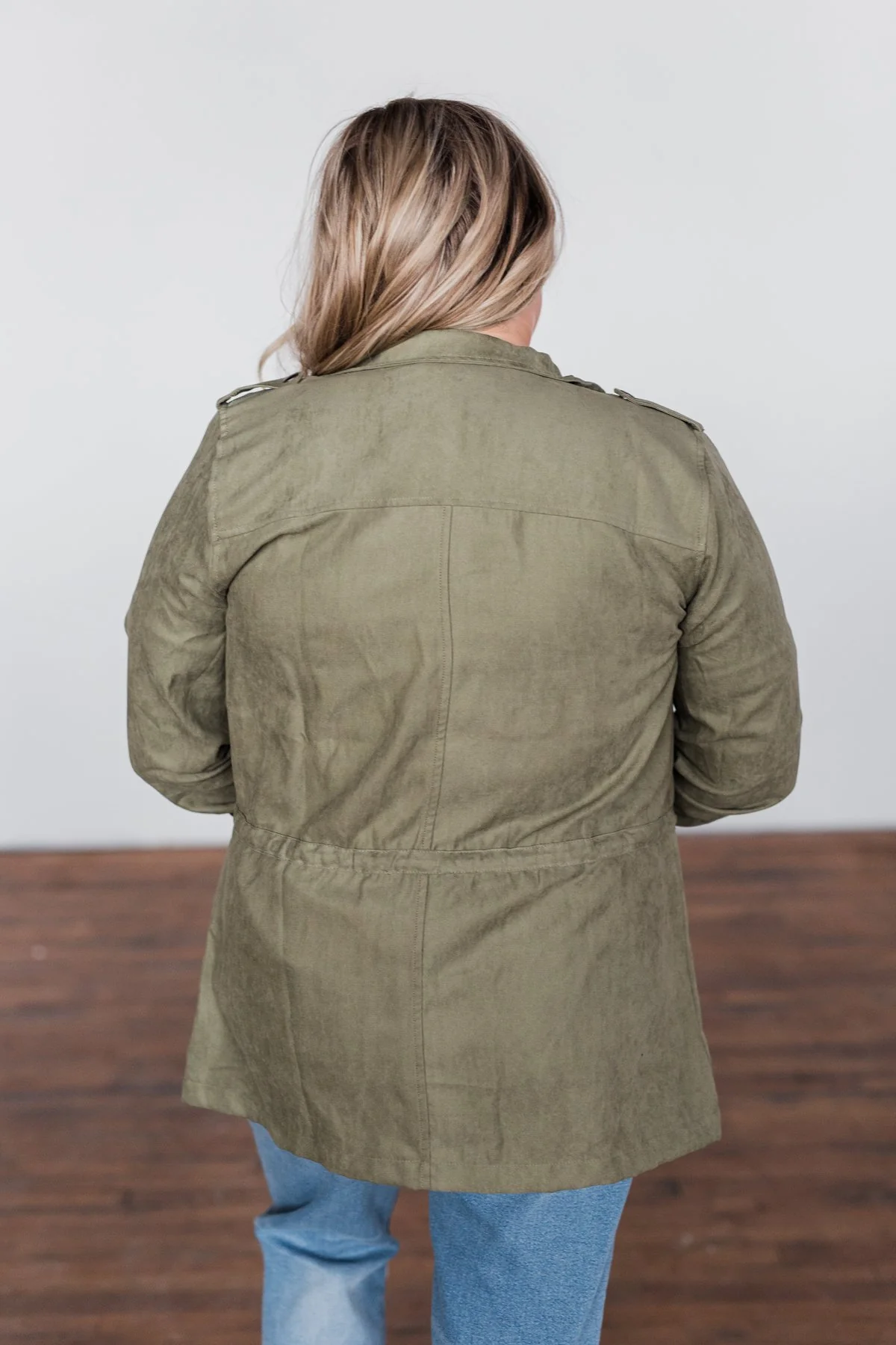 Care About You Lightweight Jacket- Olive - Image 12
