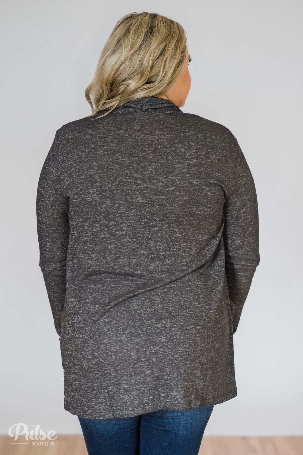 Carry On Cardigan- Charcoal - Image 8