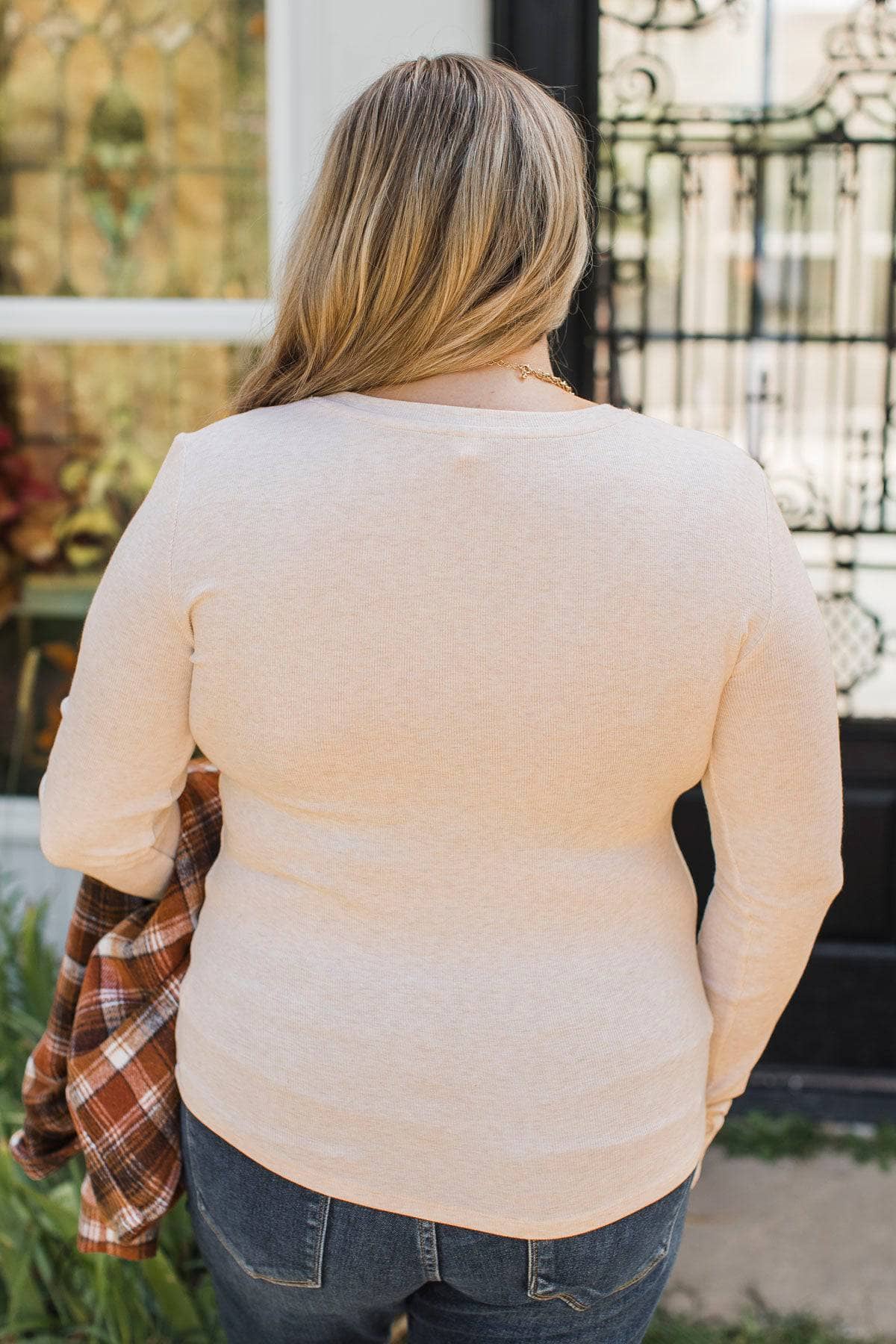 Casual Adventures Long Sleeve Top- Oatmeal - Image 8