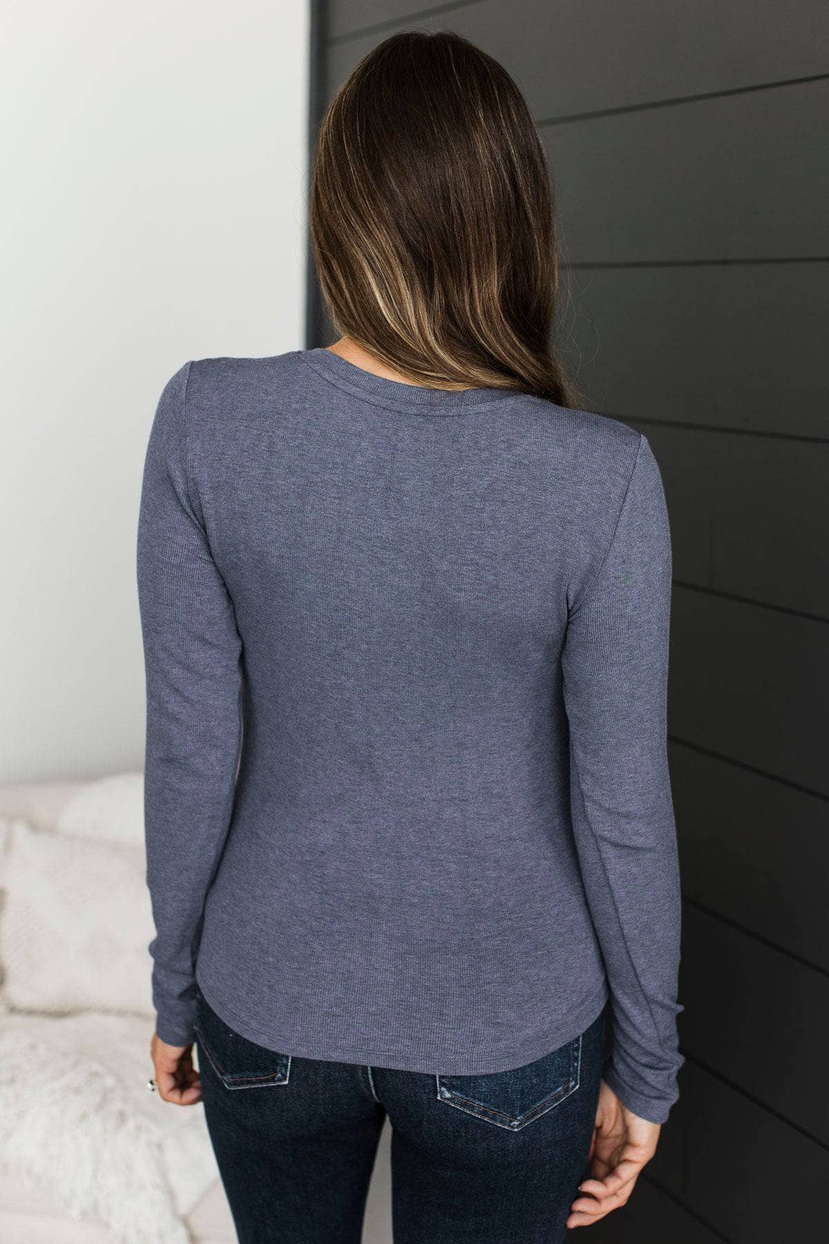 Casual Adventures Long Sleeve Top- Skipper Blue - Image 8
