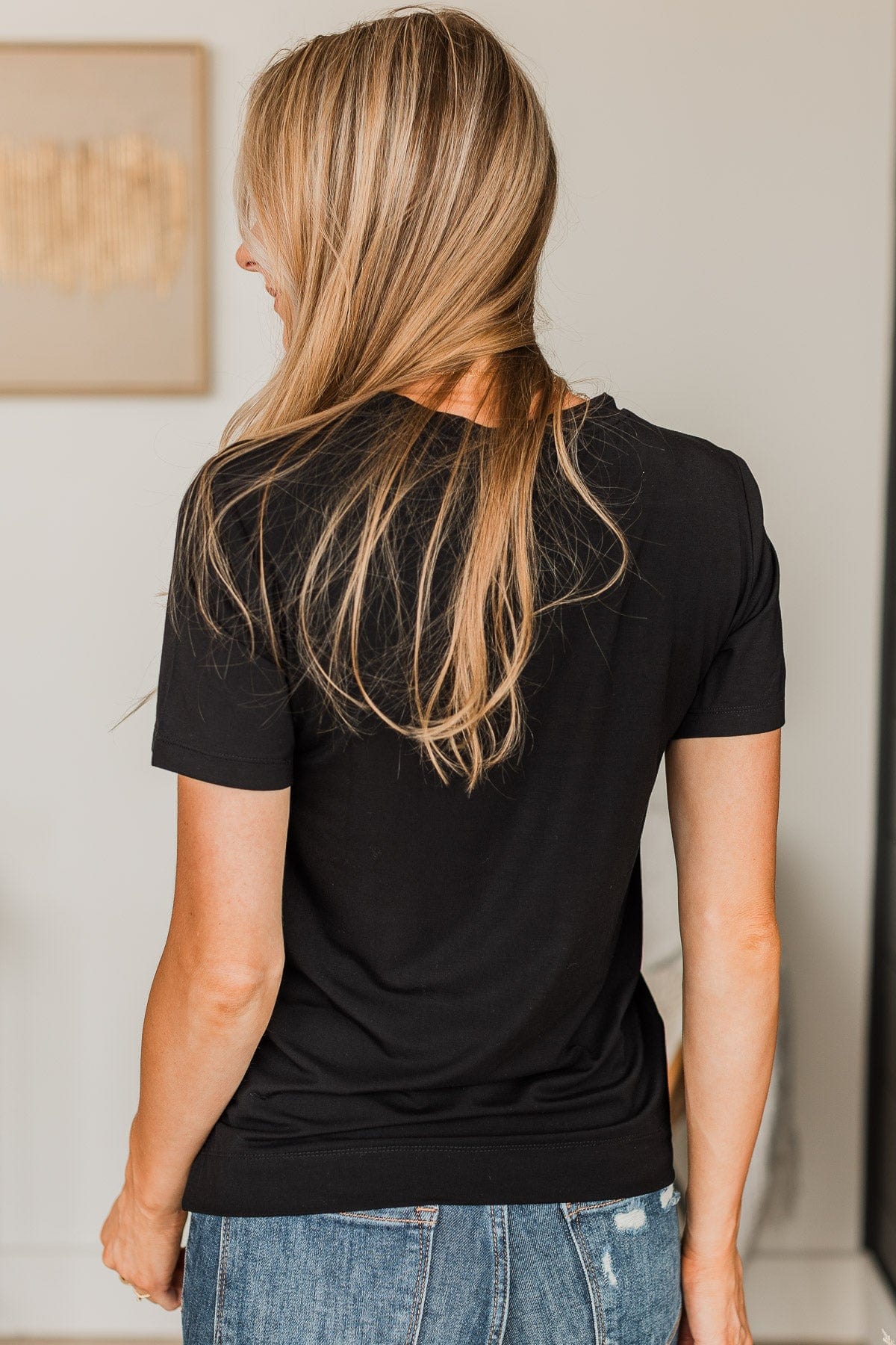 Casual Crush Short Sleeve Top- Black - Image 7