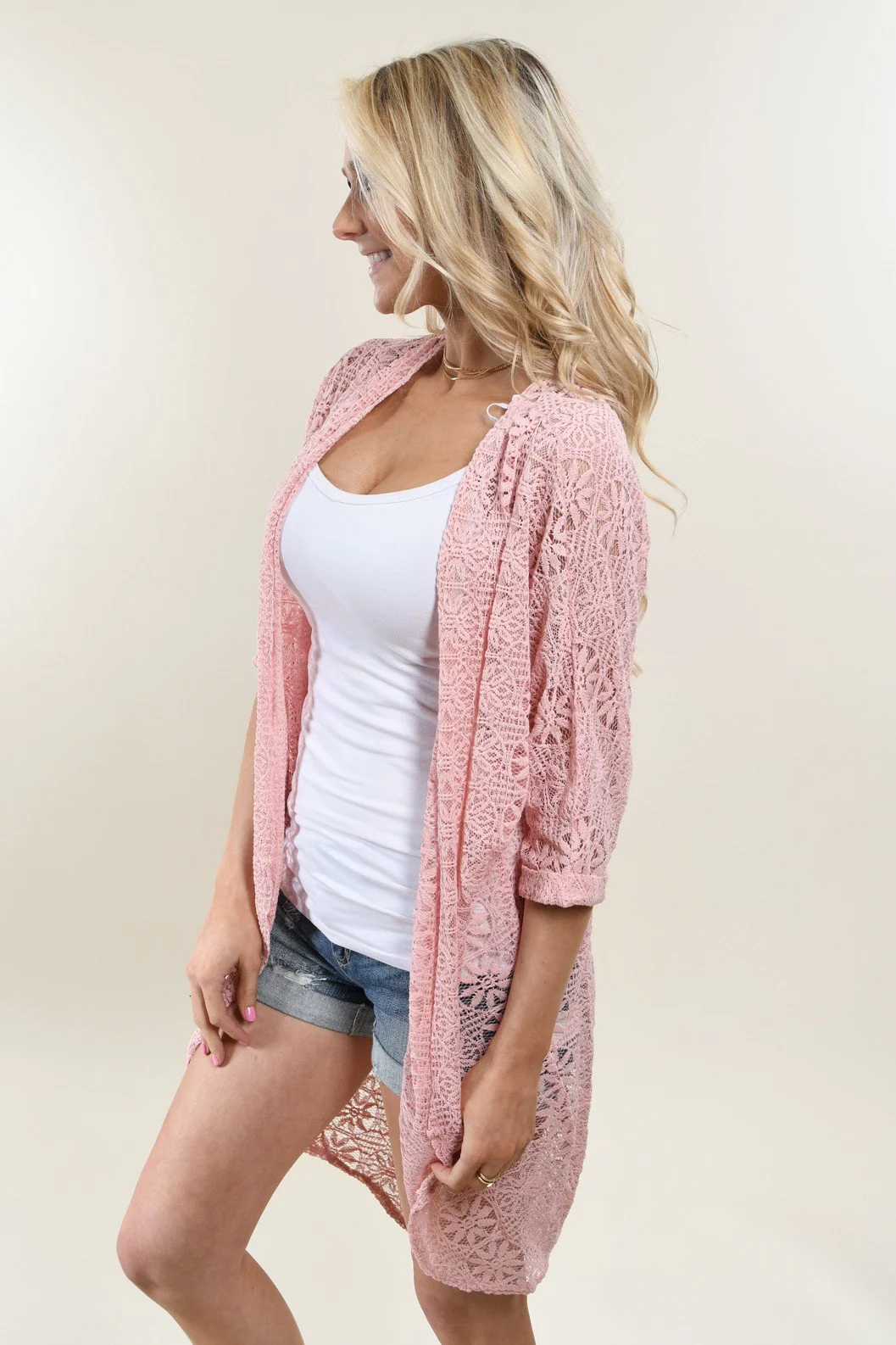 Casual Encounter Kimono ~ Pink - Image 6
