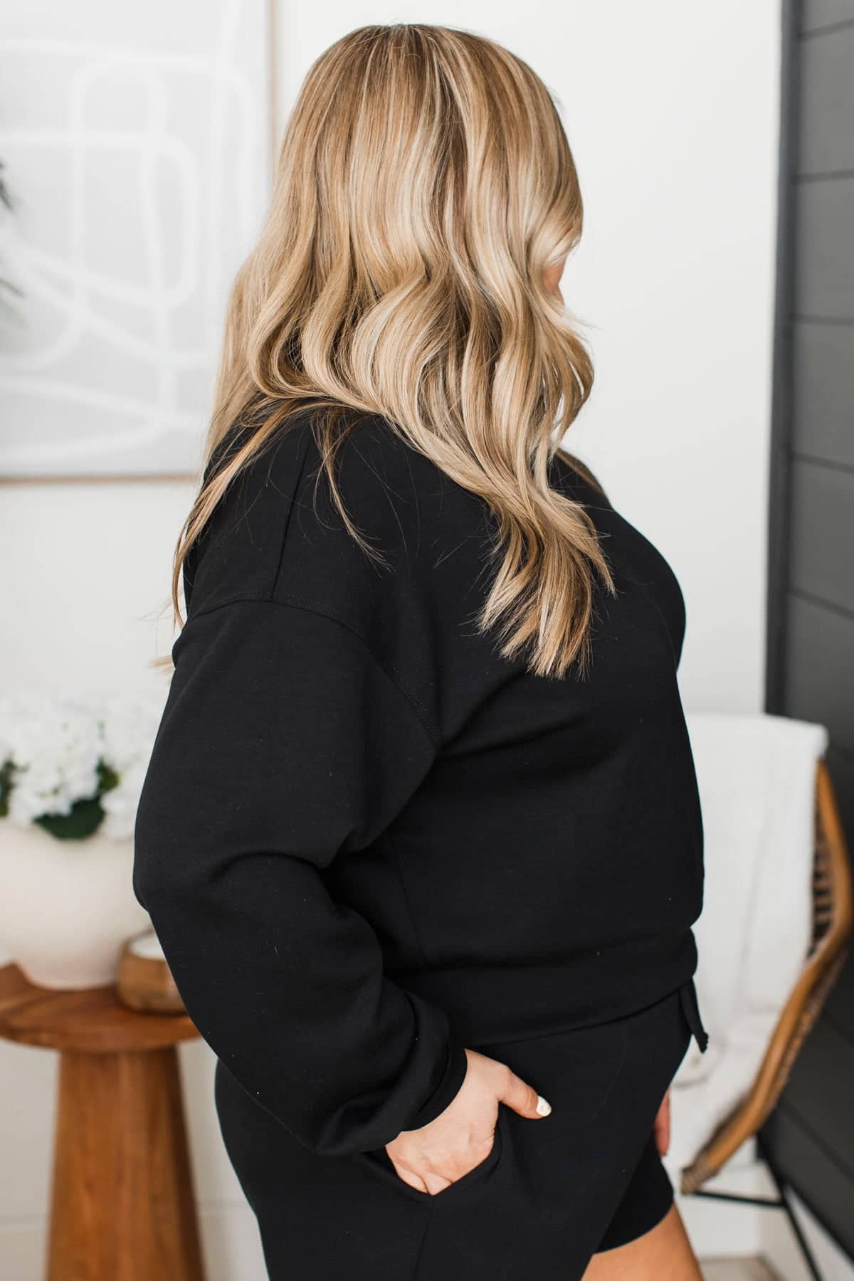 Casually Yours Crew Neck Pullover Top- Black - Image 6