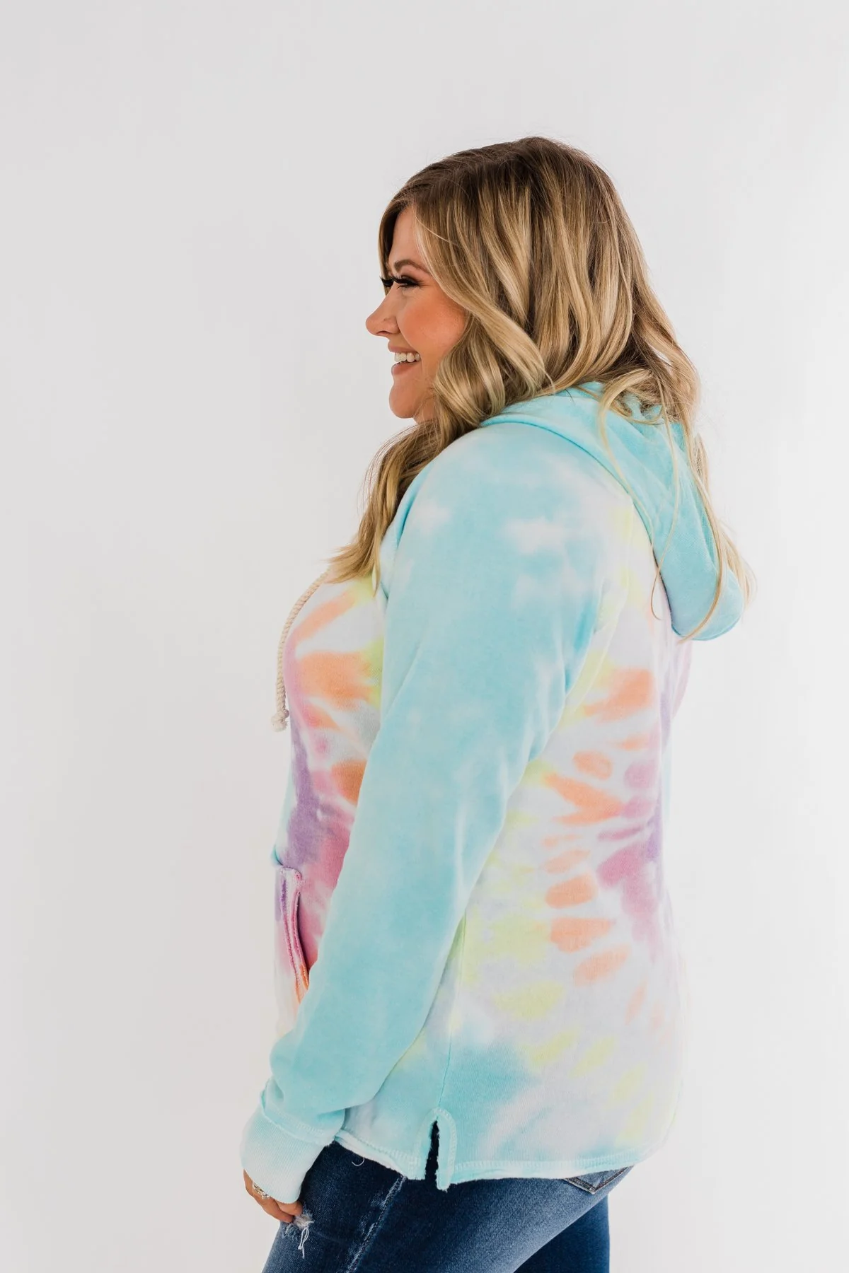 Catch The Fun Tie Dye Hoodie- Multi - Image 12