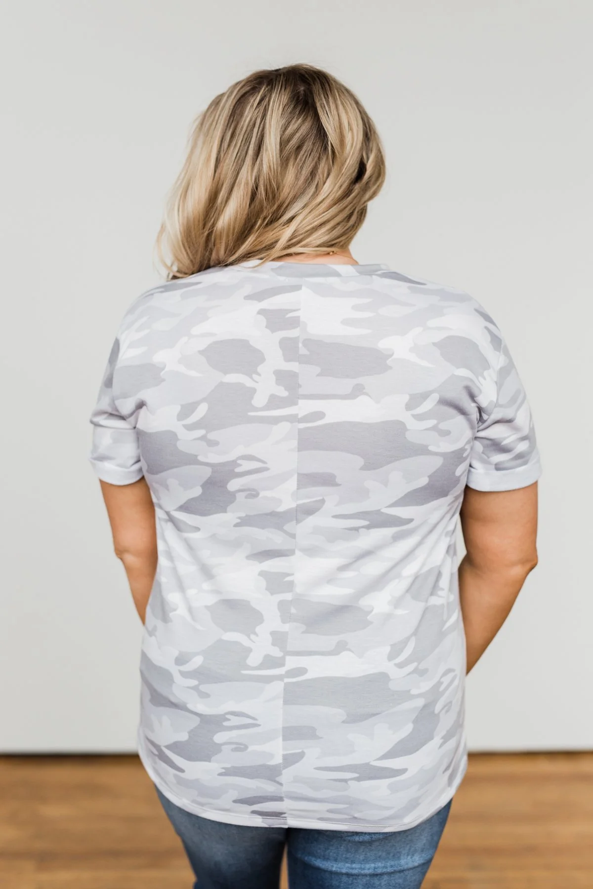 Catching Up With You Camo Top- Grey - Image 13