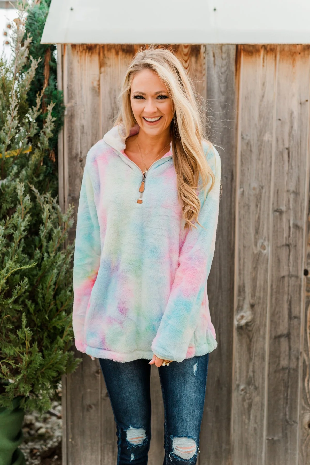 Caught By Love Tie Dye Sherpa- Multi-Color - Image 2