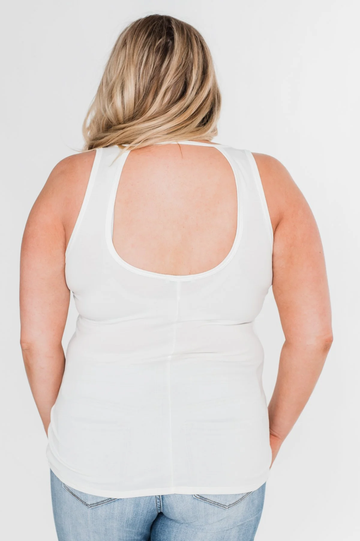 Caught In The Moment Tank Top- Ivory - Image 11