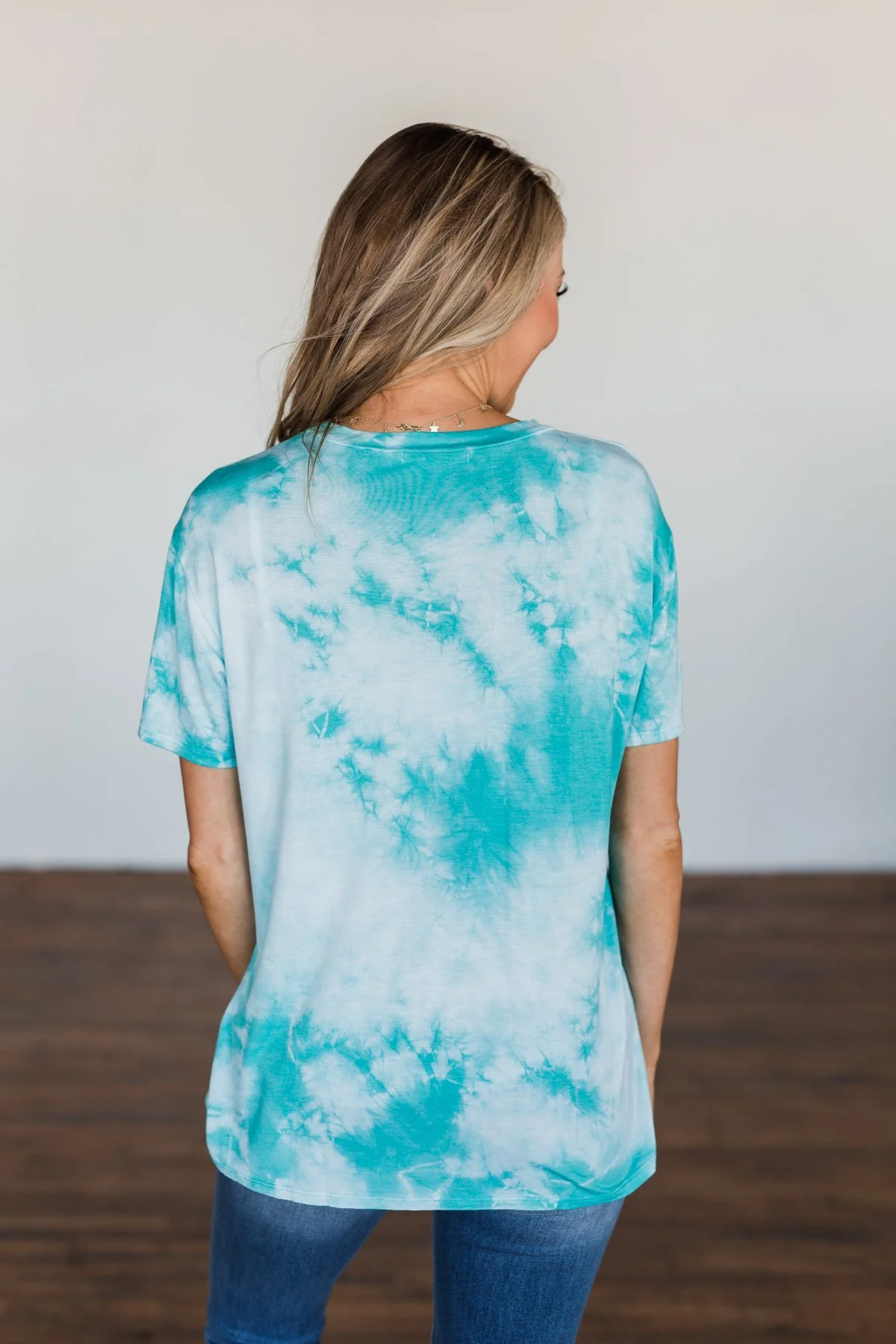 Caught Me Smiling Tie Dye Top- Blue - Image 13