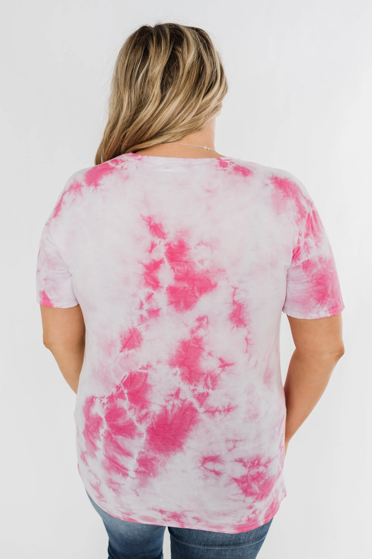 Caught Me Smiling Tie Dye Top- Pink - Image 14