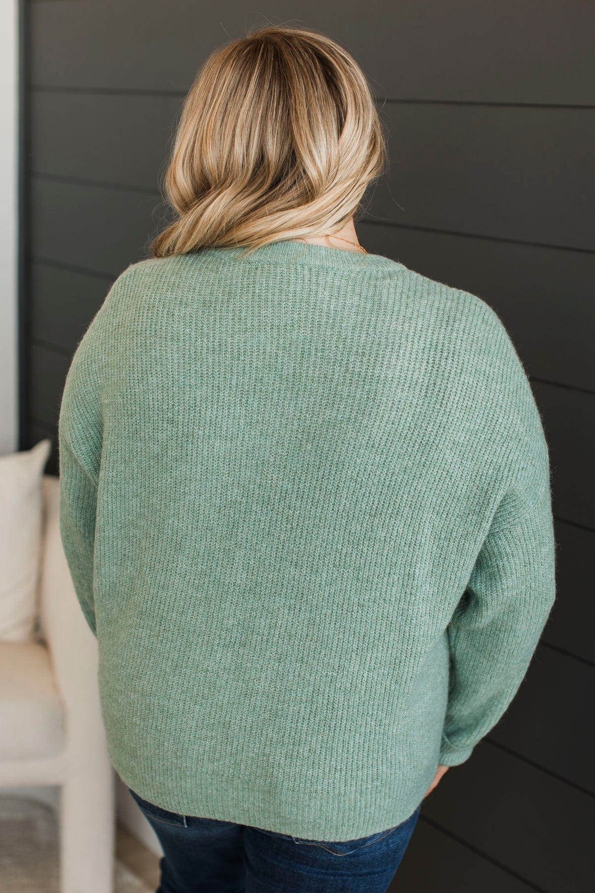 Cause A Commotion Knit Sweater- Dusty Mint - Image 7