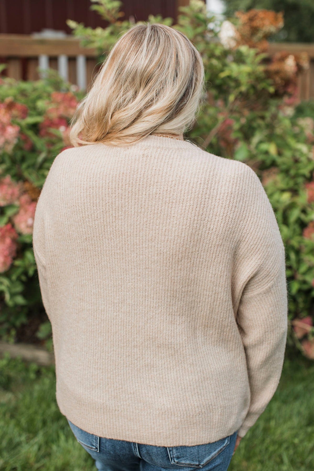 Cause A Commotion Knit Sweater- Oatmeal - Image 8
