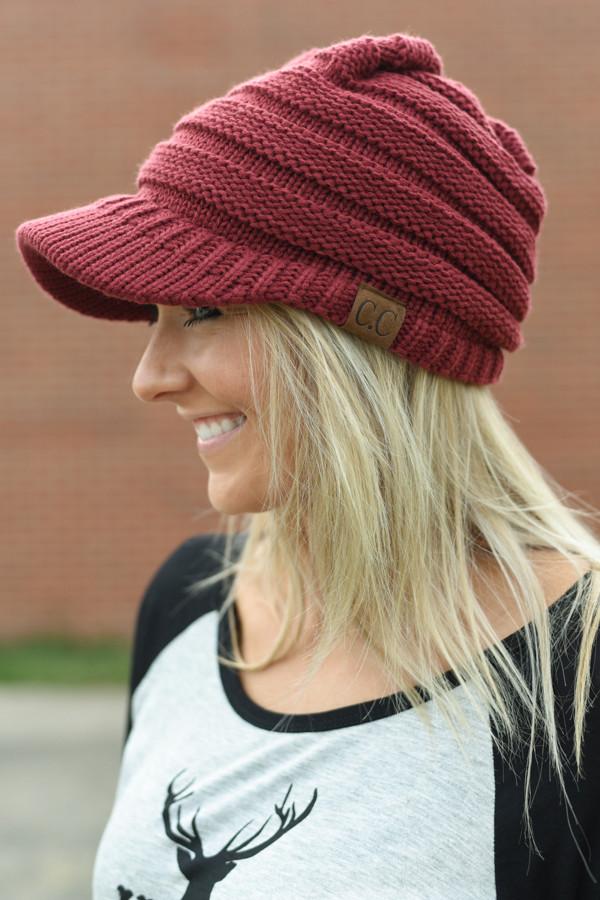 CC Beanie Cap - Burgundy - Image 2