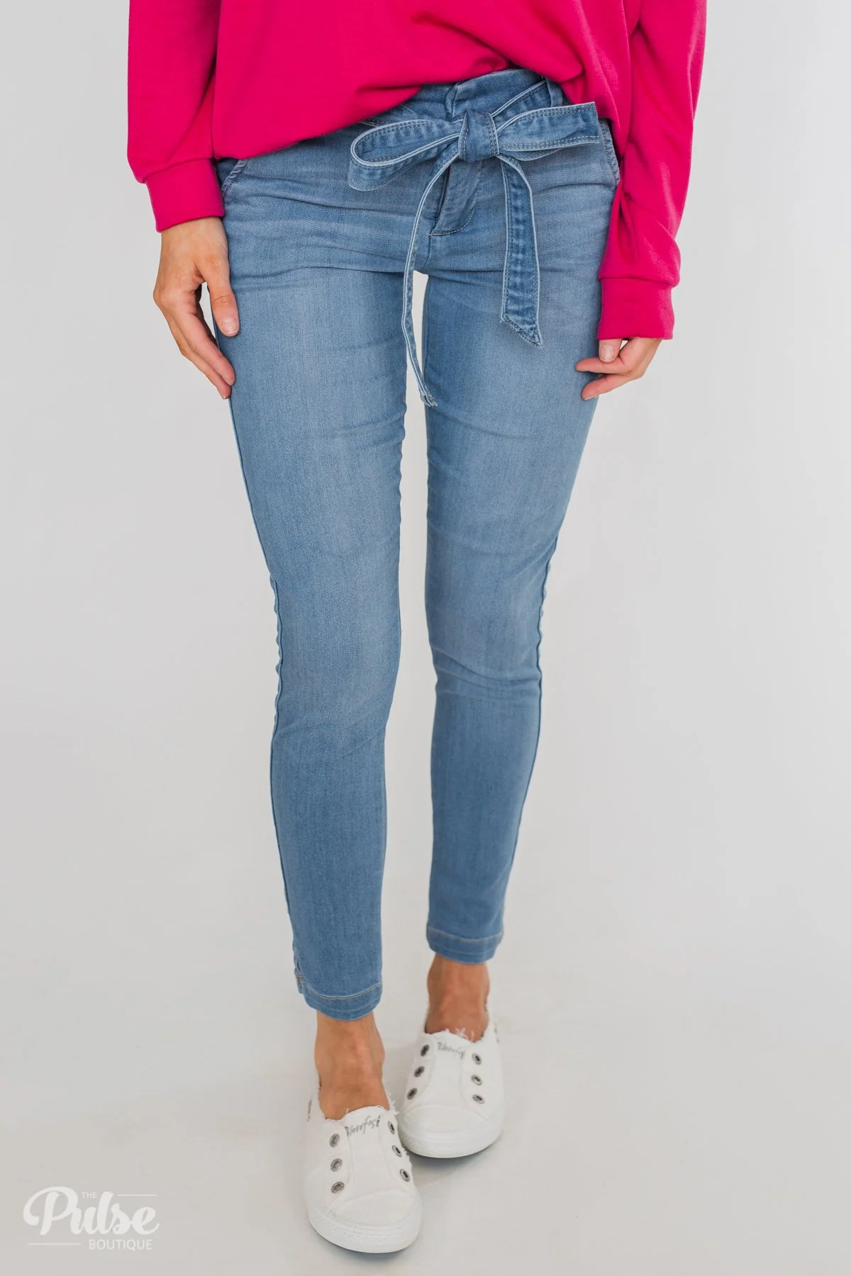 Celebrity Pink Belt Jeans- Kingston Wash - Image 3