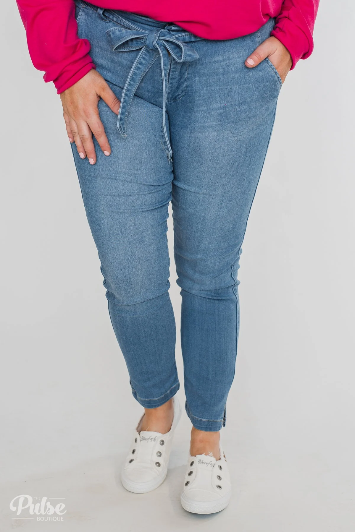 Celebrity Pink Belt Jeans- Kingston Wash - Image 9