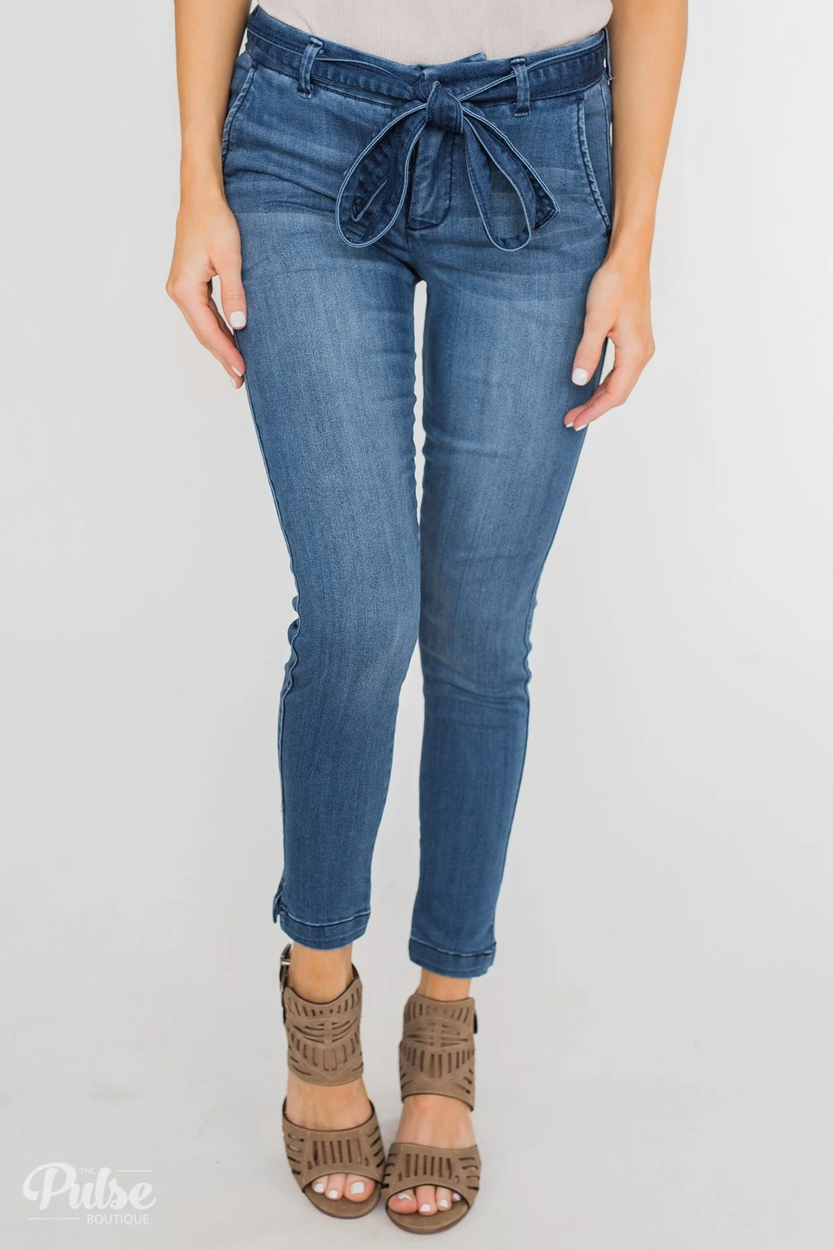Celebrity Pink Belt Jeans- Prudence Wash - Image 3