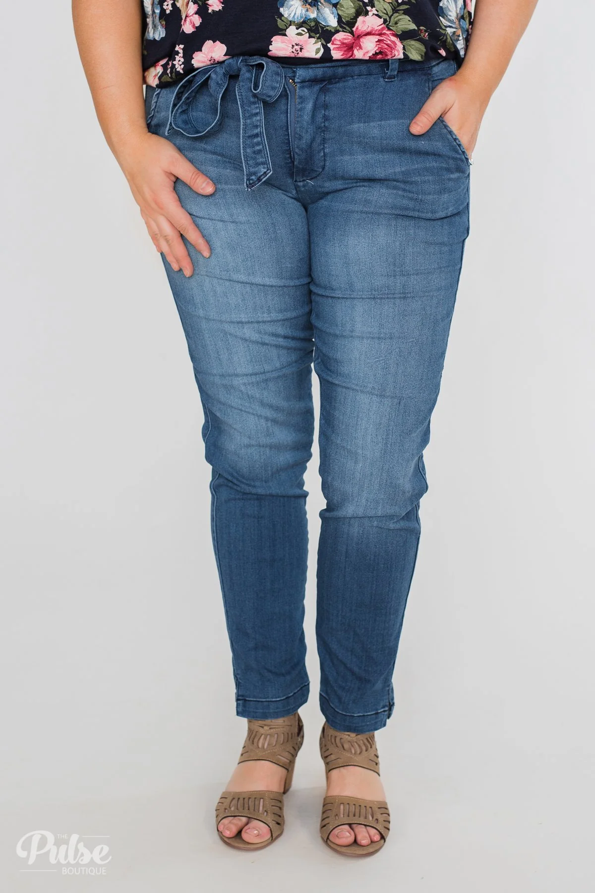 Celebrity Pink Belt Jeans- Prudence Wash - Image 6