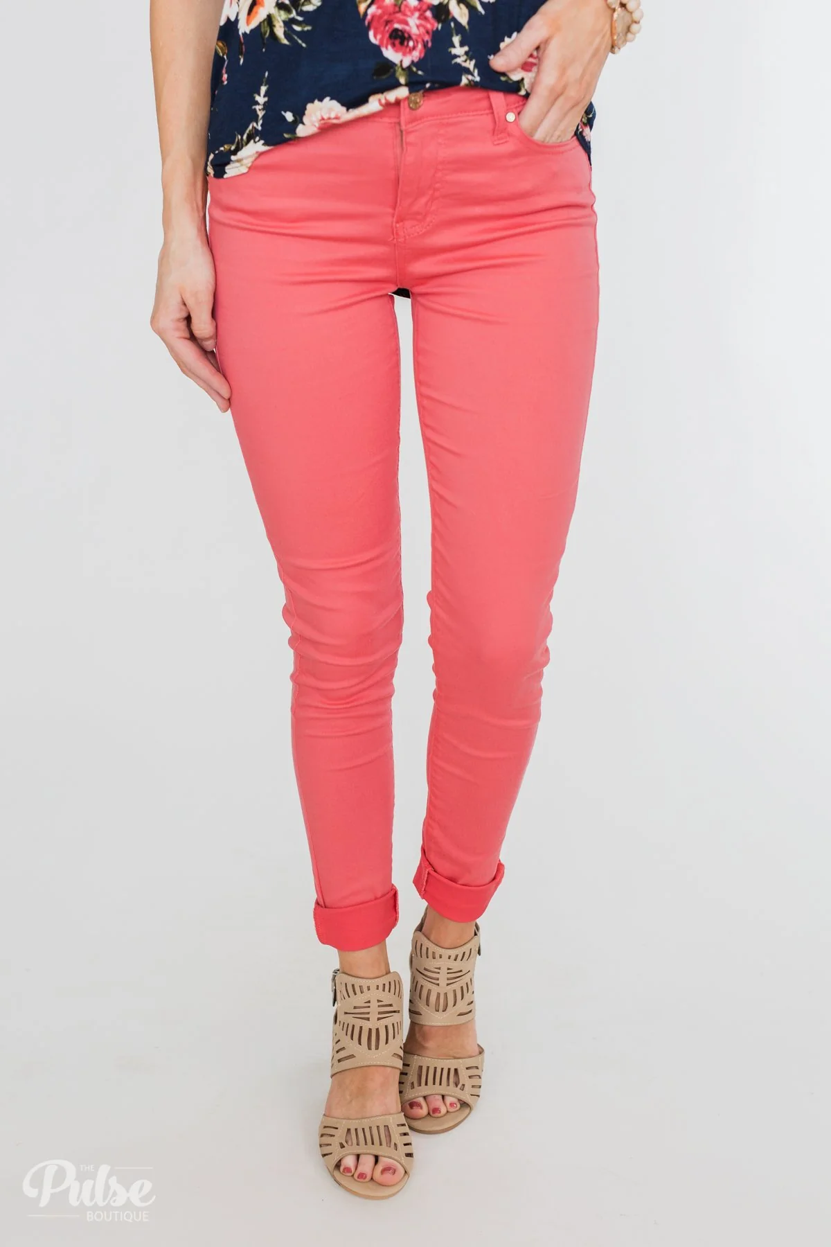 Celebrity Pink Skinny Jeans- Lipstick - Image 4