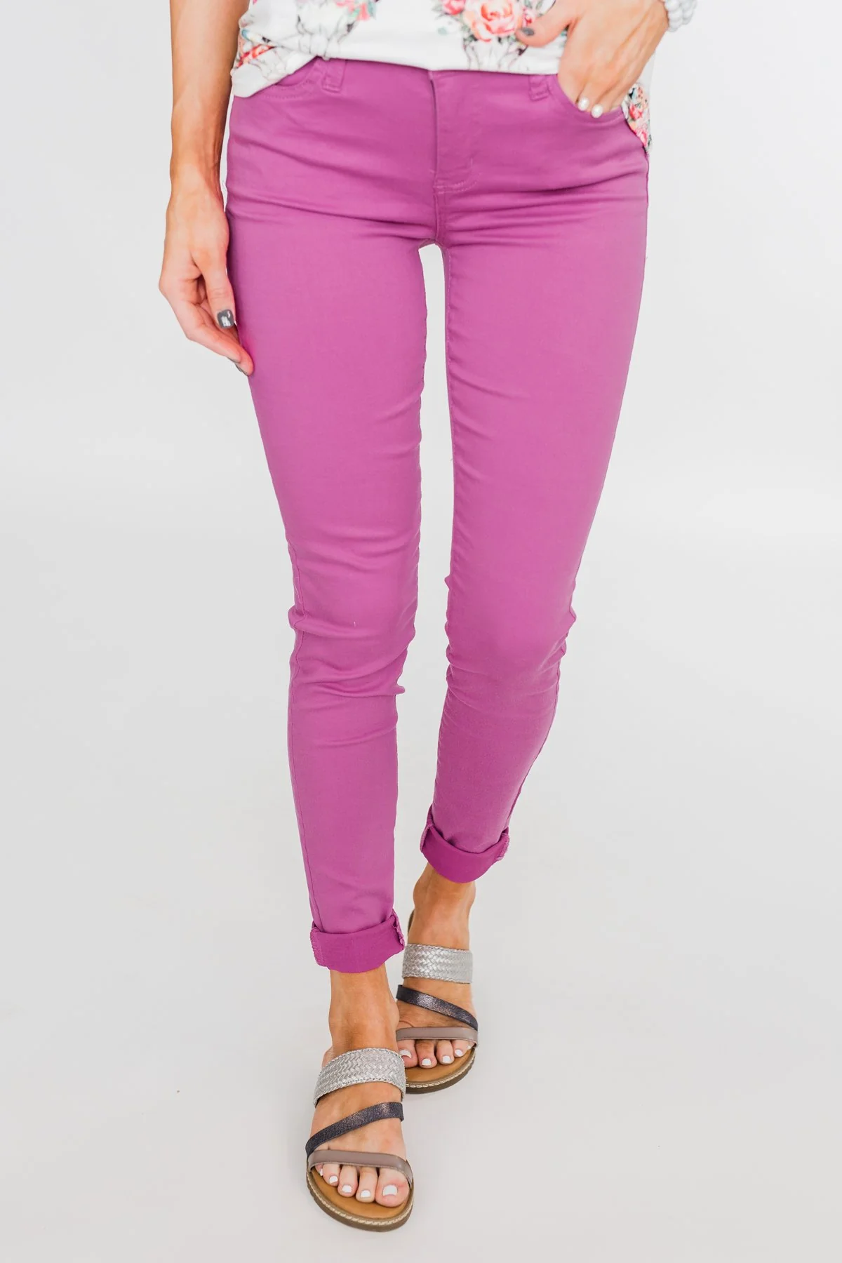 Celebrity Pink Skinny Jeans- Orchid - Image 5