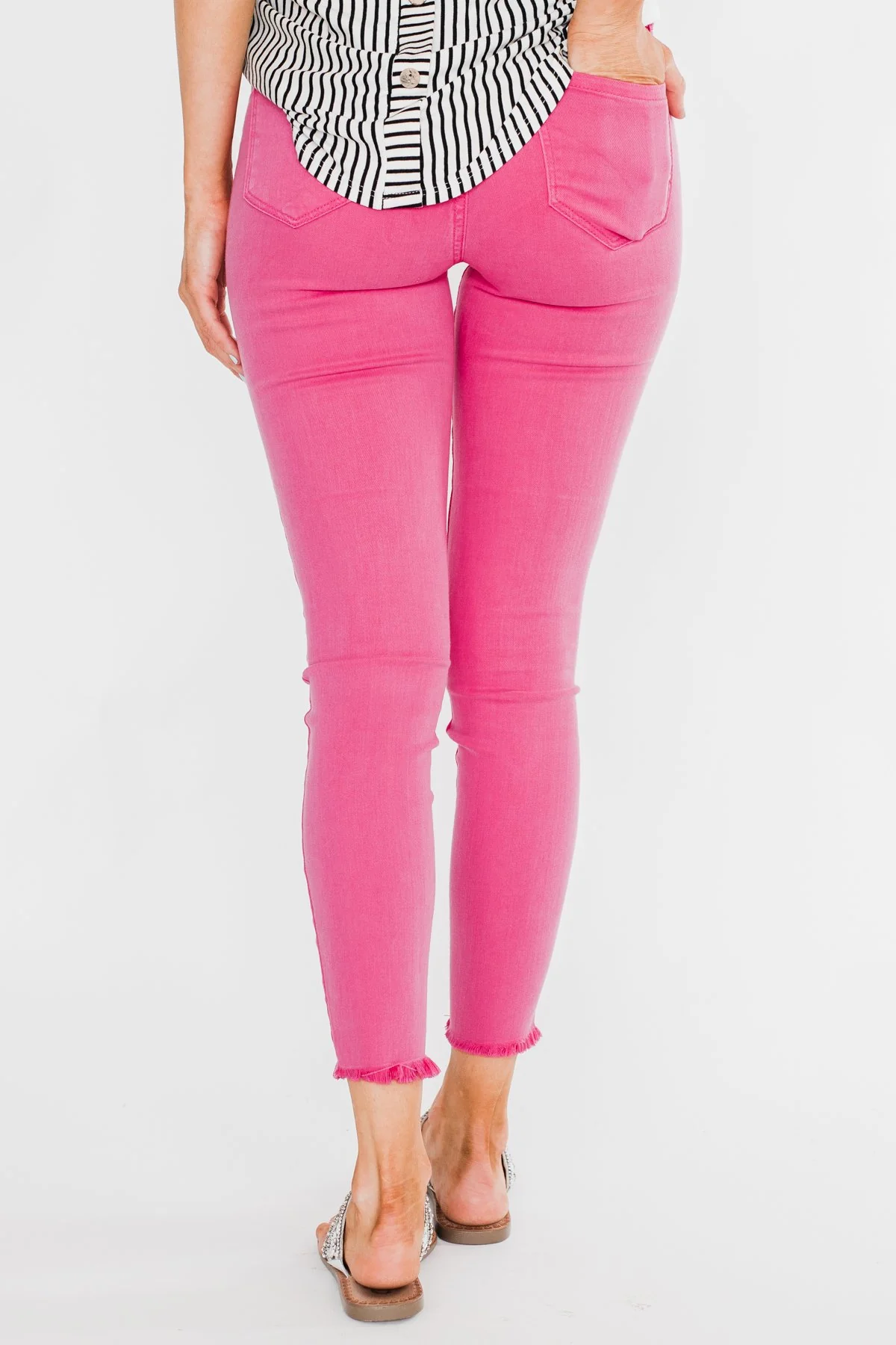 Cello Colored Skinny Jeans- Hot Pink - Image 9