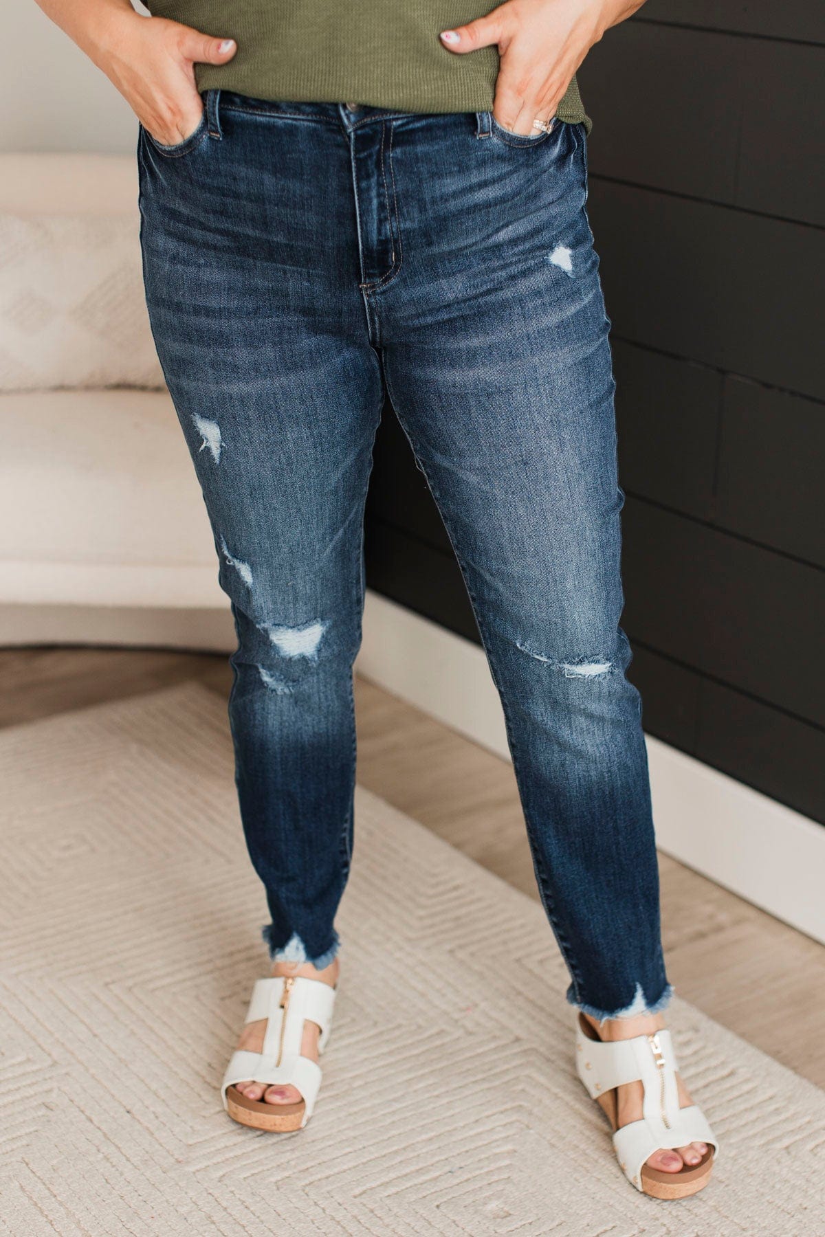 Cello Crop Skinny Jeans- Genevive Wash - Image 2