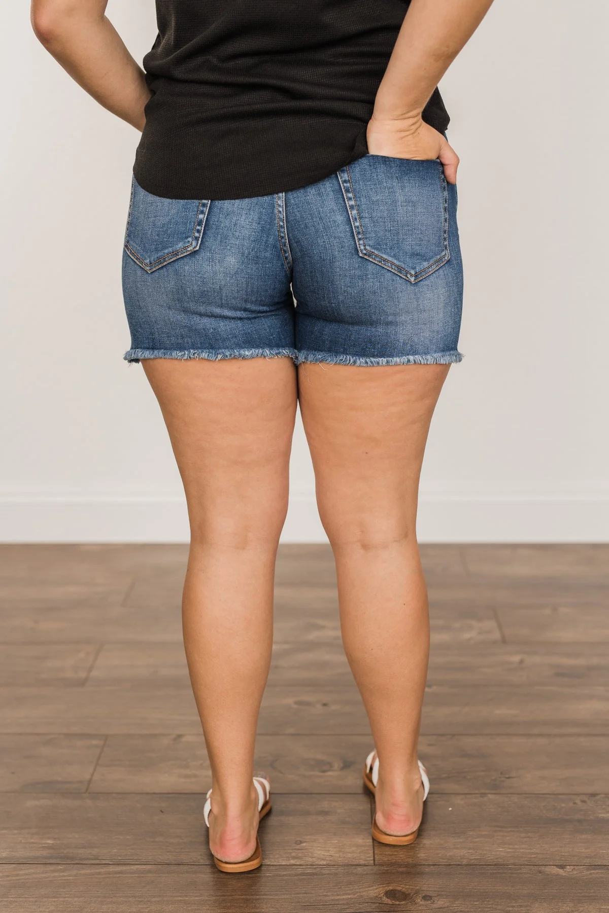 Cello Distressed Denim Shorts- Raquel Wash - Image 10