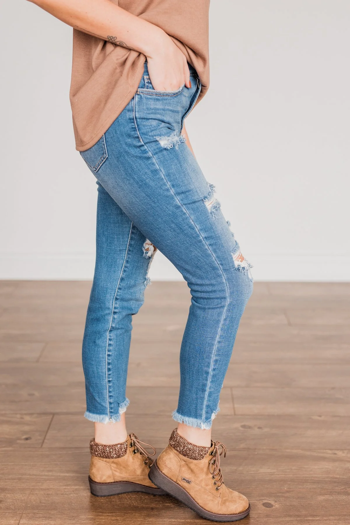 Cello Distressed Skinny Jeans- Athena Wash - Image 6