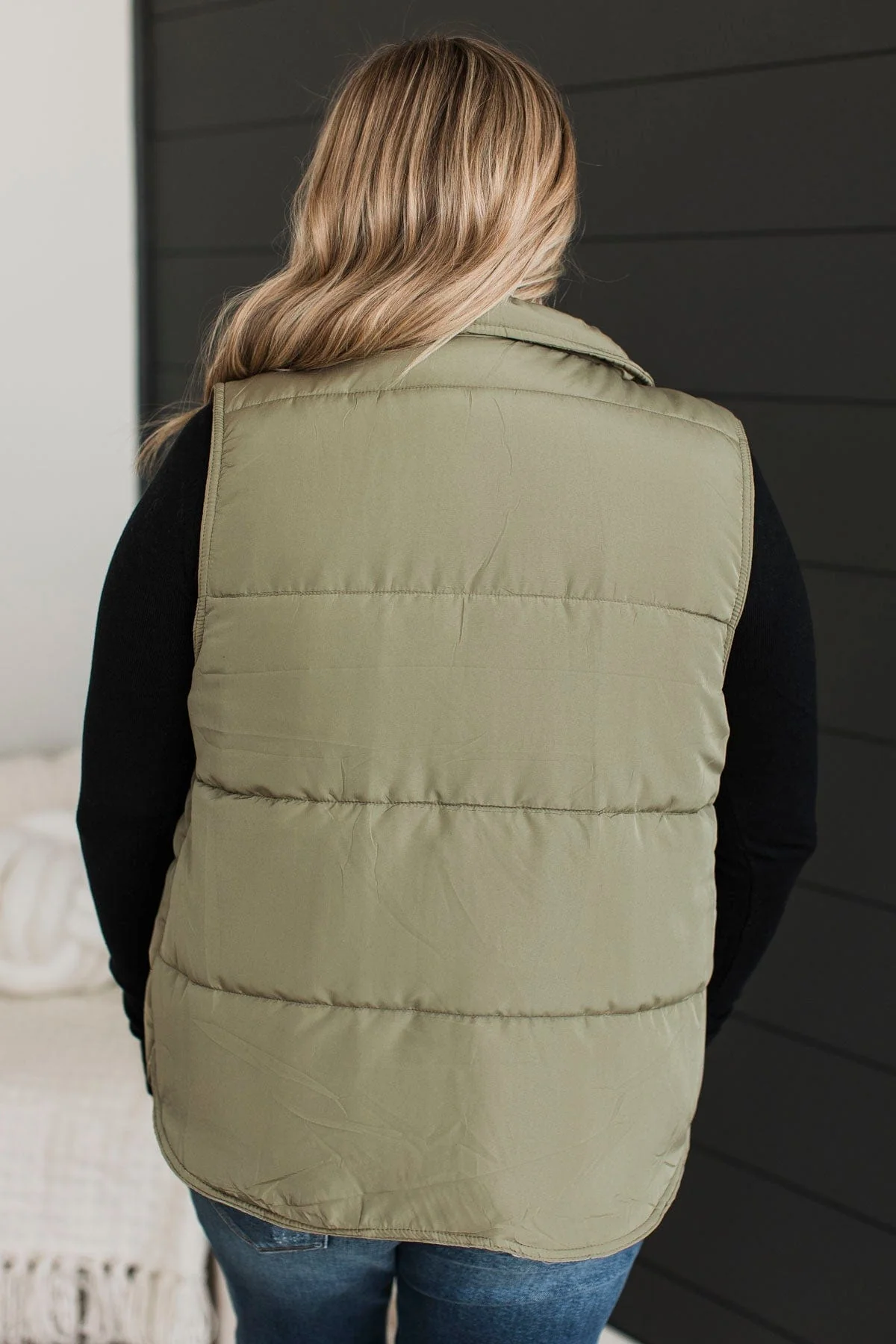 Certainly Adorable Puffer Vest- Sage - Image 8