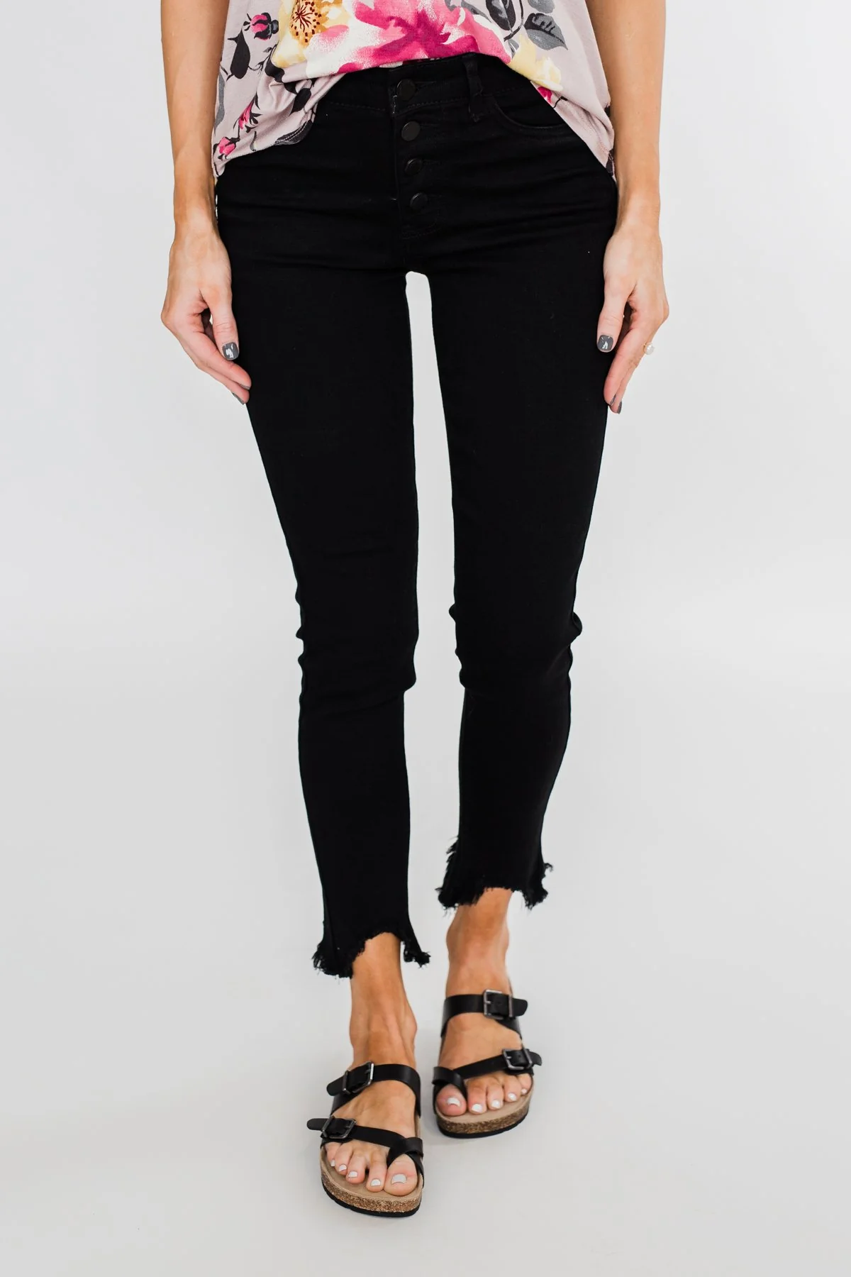 C'est Toi Black Raw Hem Skinnies - Image 4