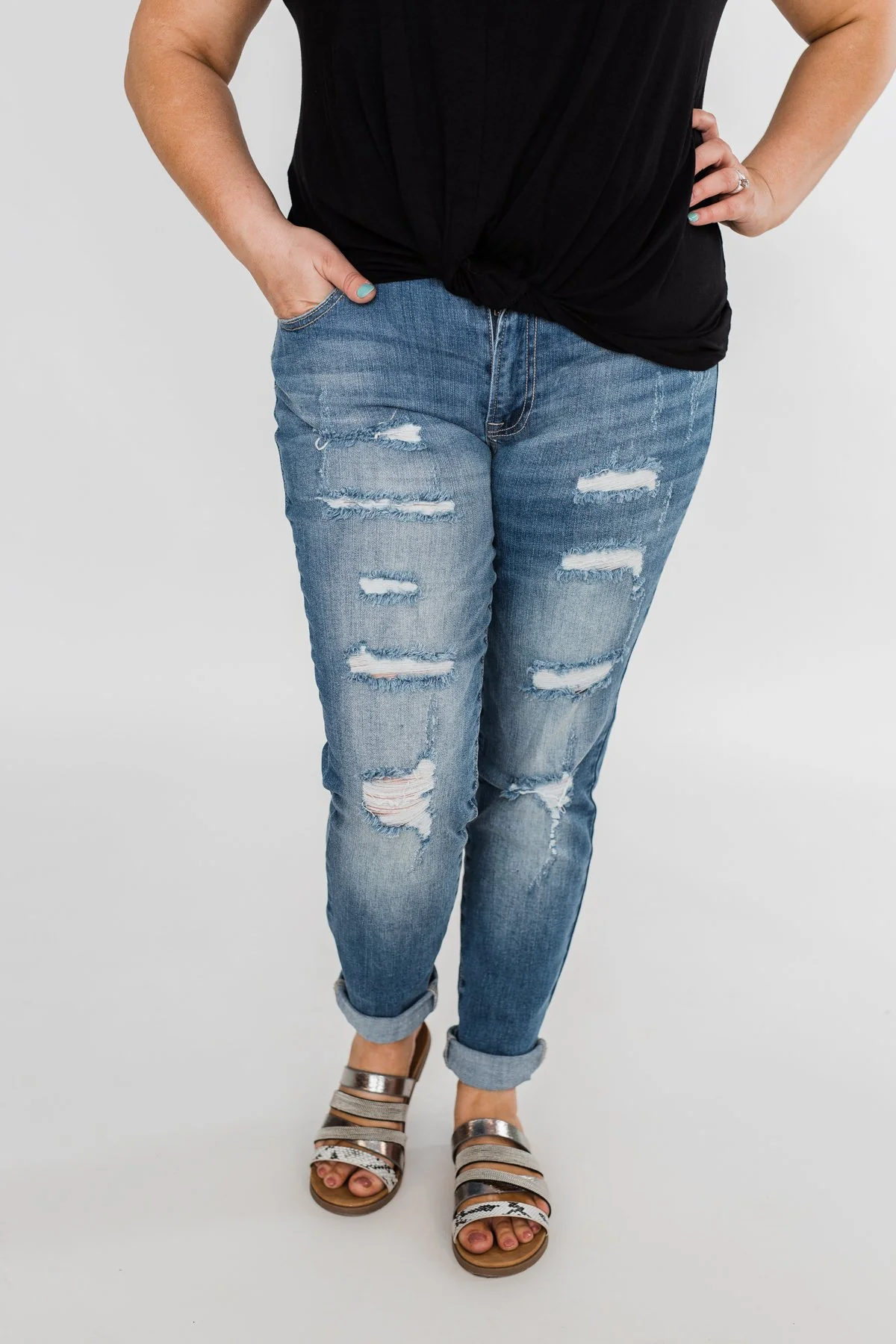 C'est Toi Distressed Skinny Jeans- Amanda Wash - Image 11