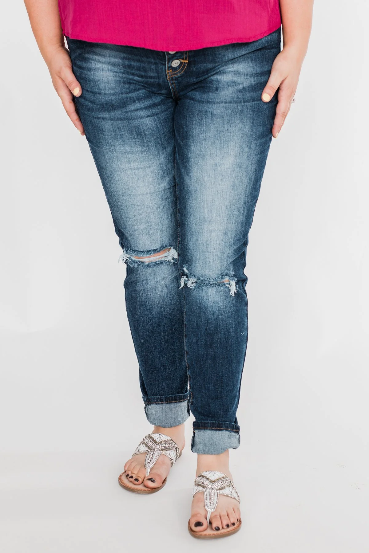 C'est Toi Distressed Skinny Jeans- Bridget Wash - Image 6