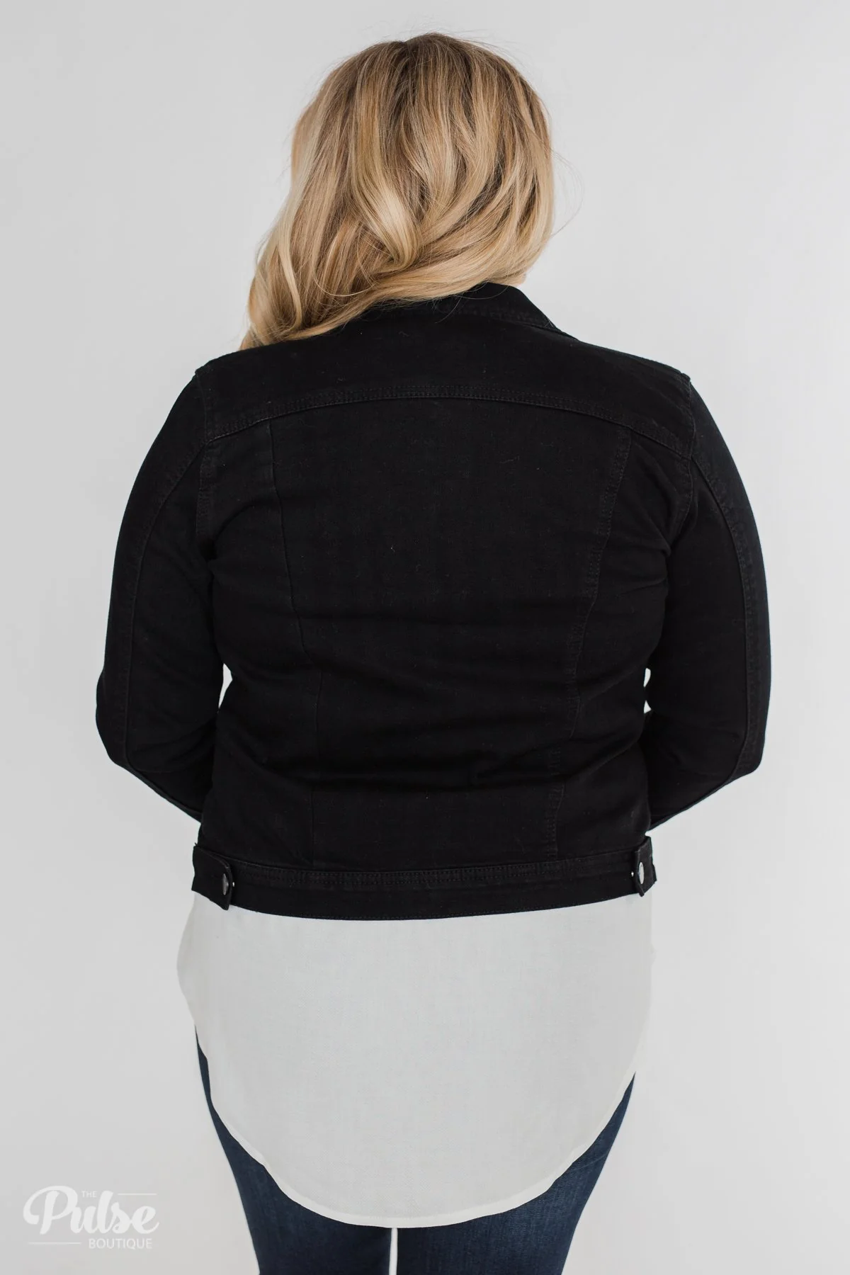 C'est Toi Non-Distressed Denim Jacket- Black - Image 13