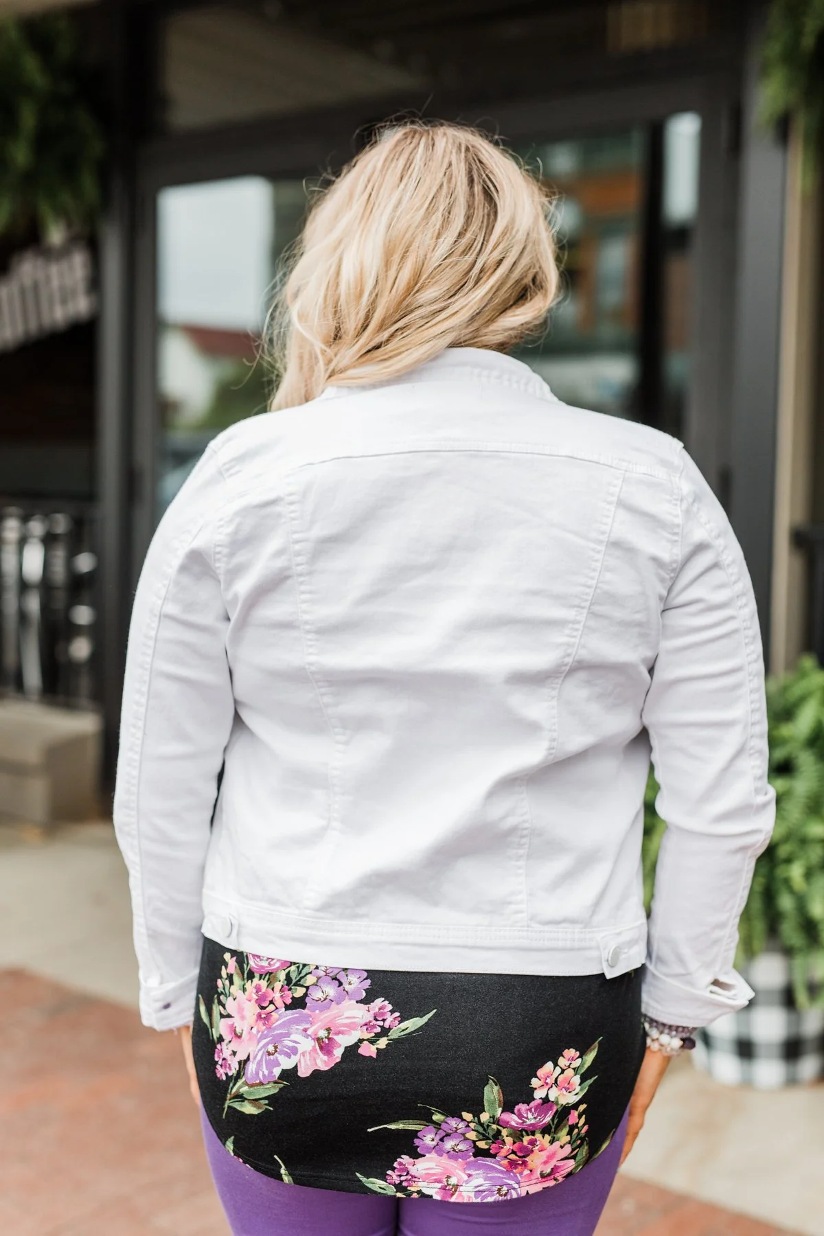 C'est Toi Non-Distressed Denim Jacket- White - Image 19