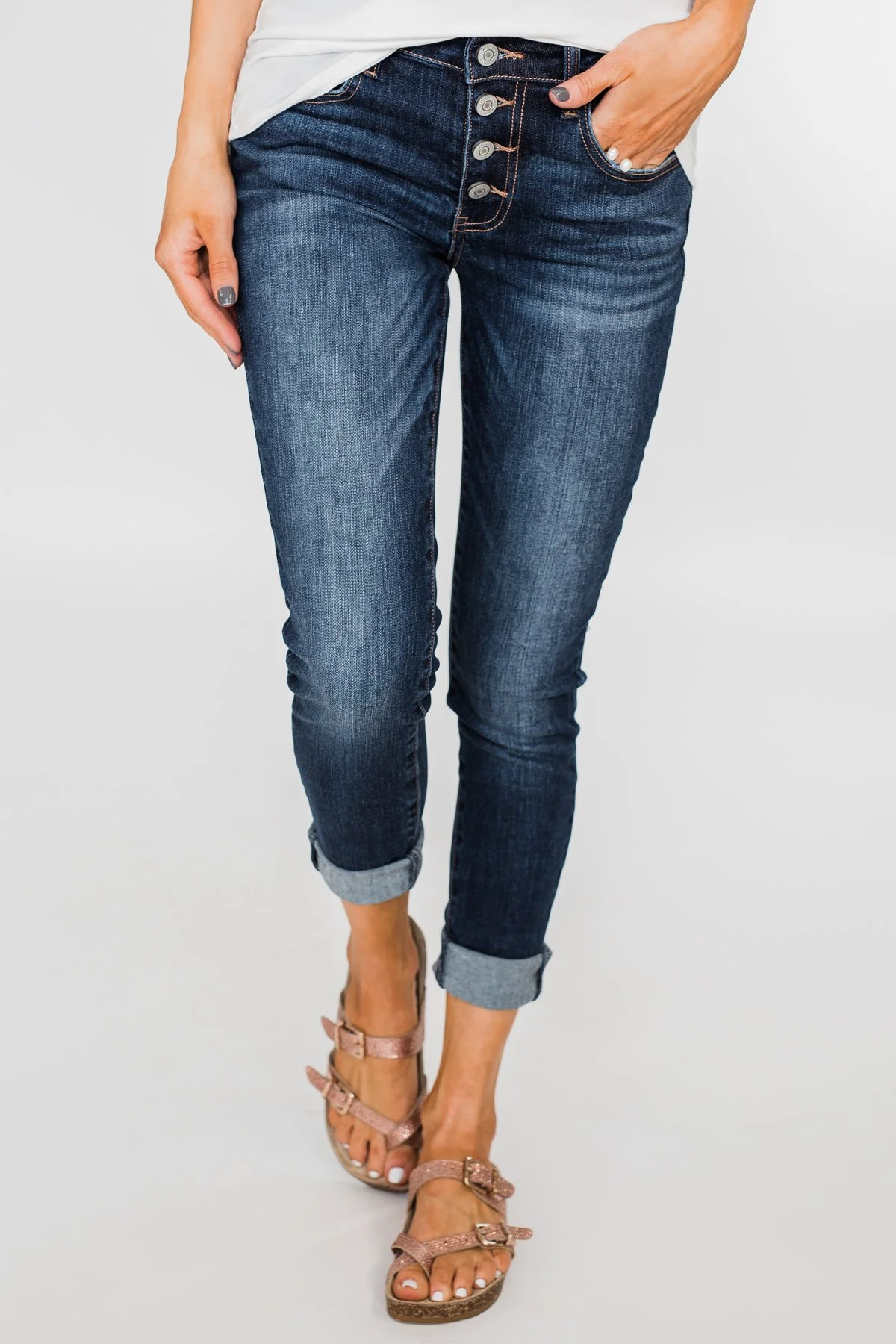 C'est Toi Non-Distressed Skinny Jeans- Mae Wash - Image 5