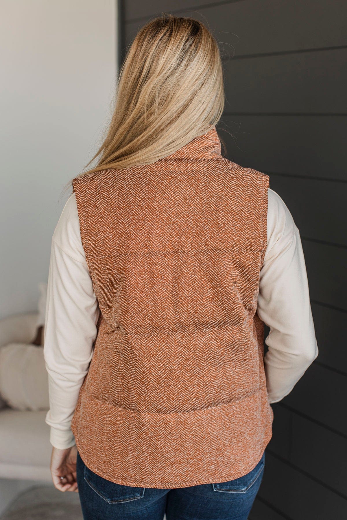 Change Of Tune Puffer Vest- Rust - Image 8