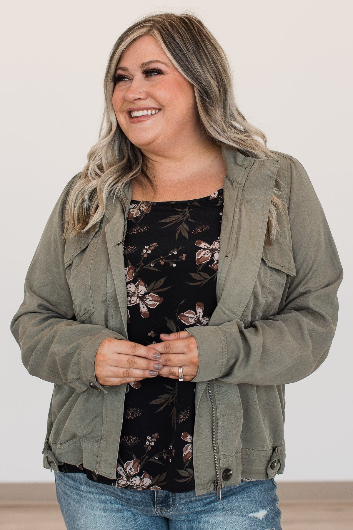 Change The World Lightweight Jacket- Olive - Image 2