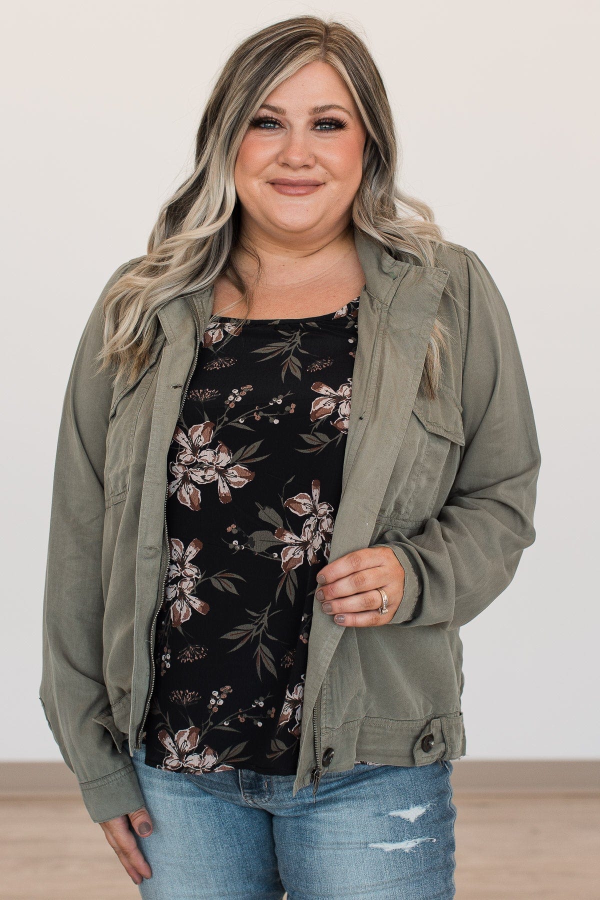 Change The World Lightweight Jacket- Olive - Image 6