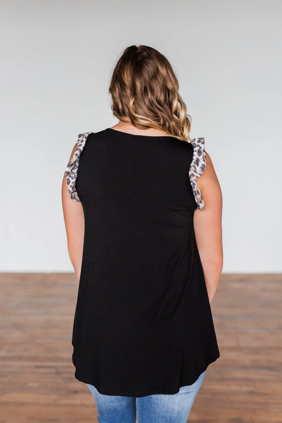 Chase That Feeling Ruffle Sleeve Top- Black - Image 16