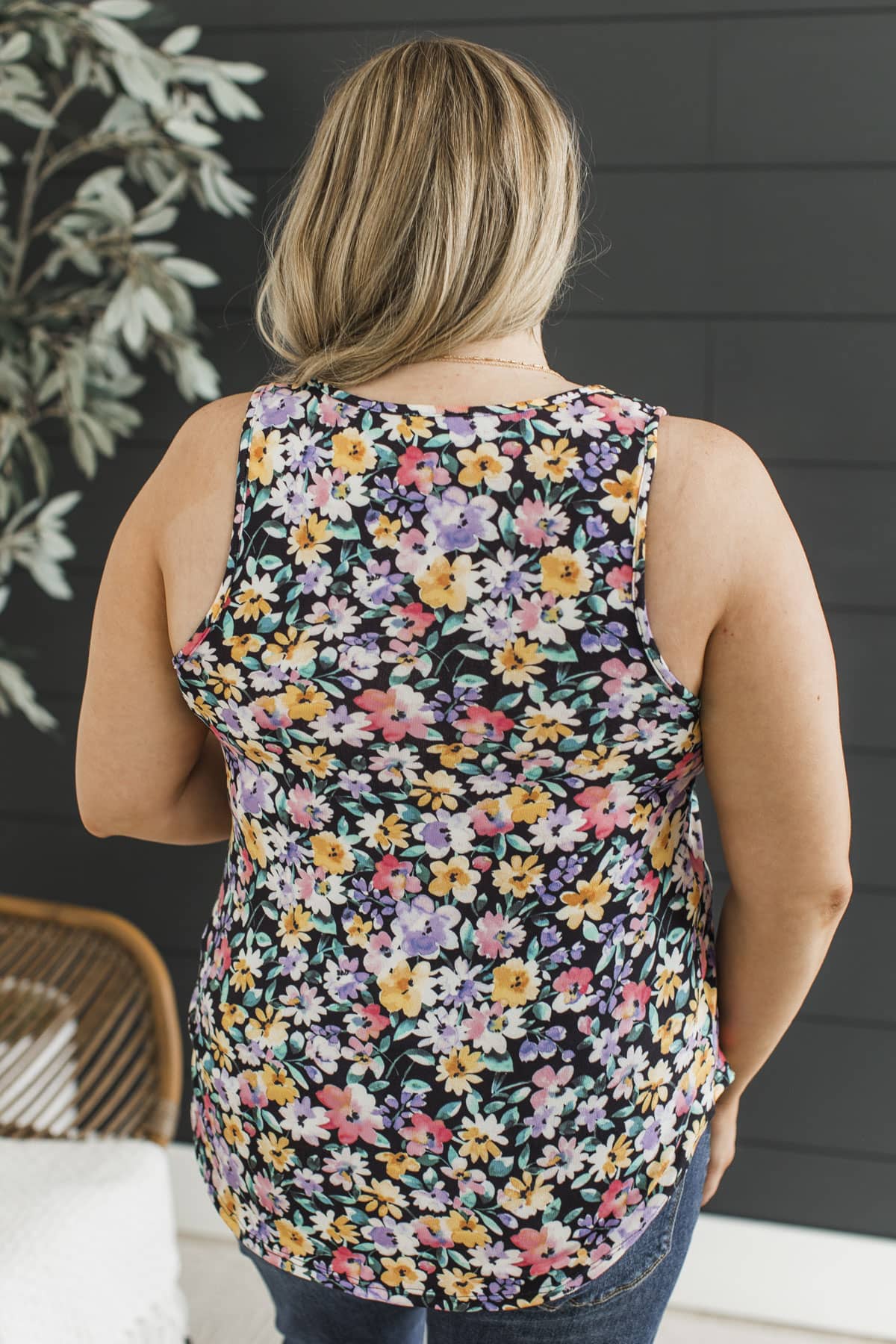 Chasing Flower Fields Floral Tank Top- Black Multi - Image 10