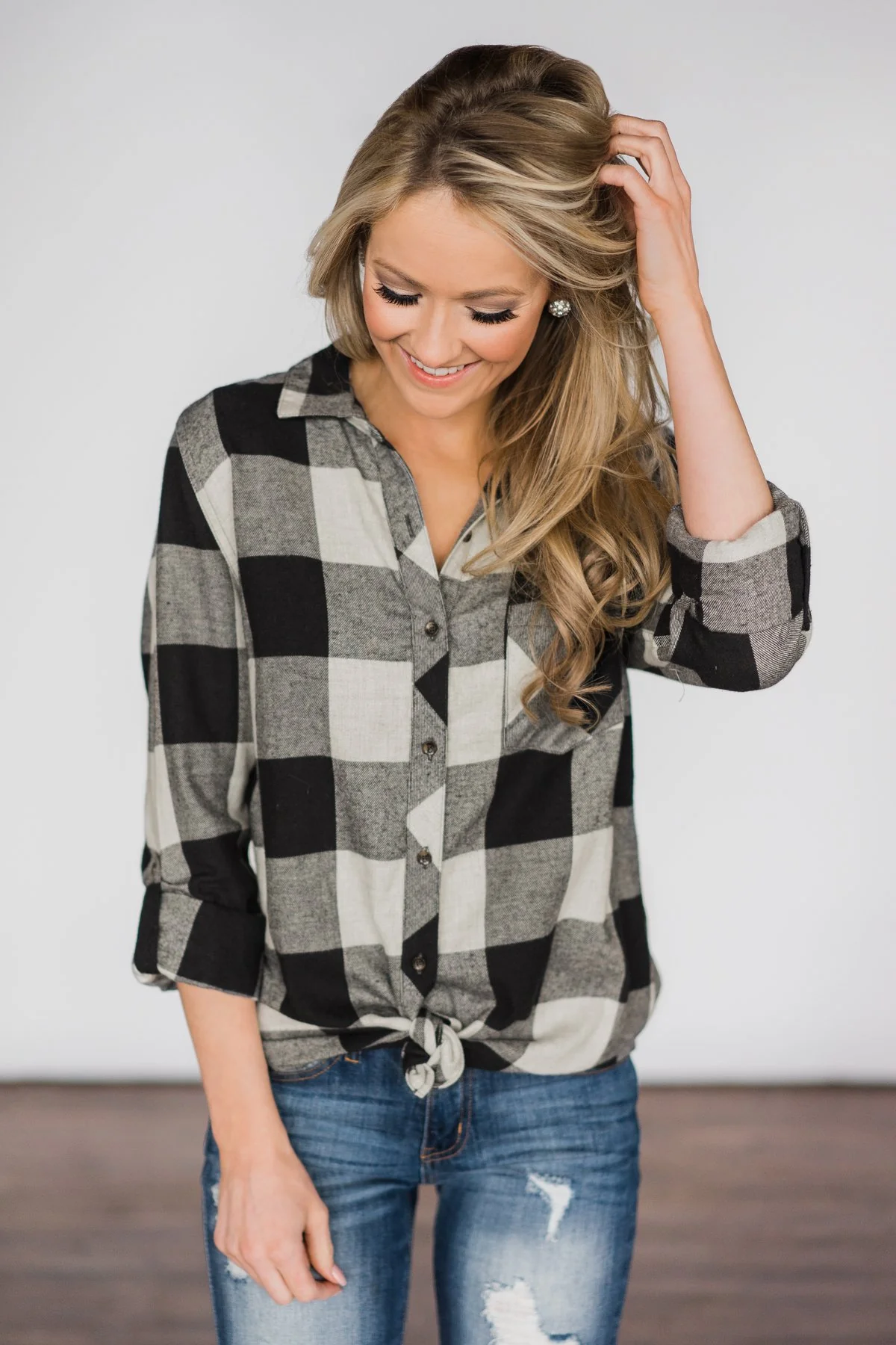 Thread & Supply Checkered Flannel Button Up Shirt - Image 5