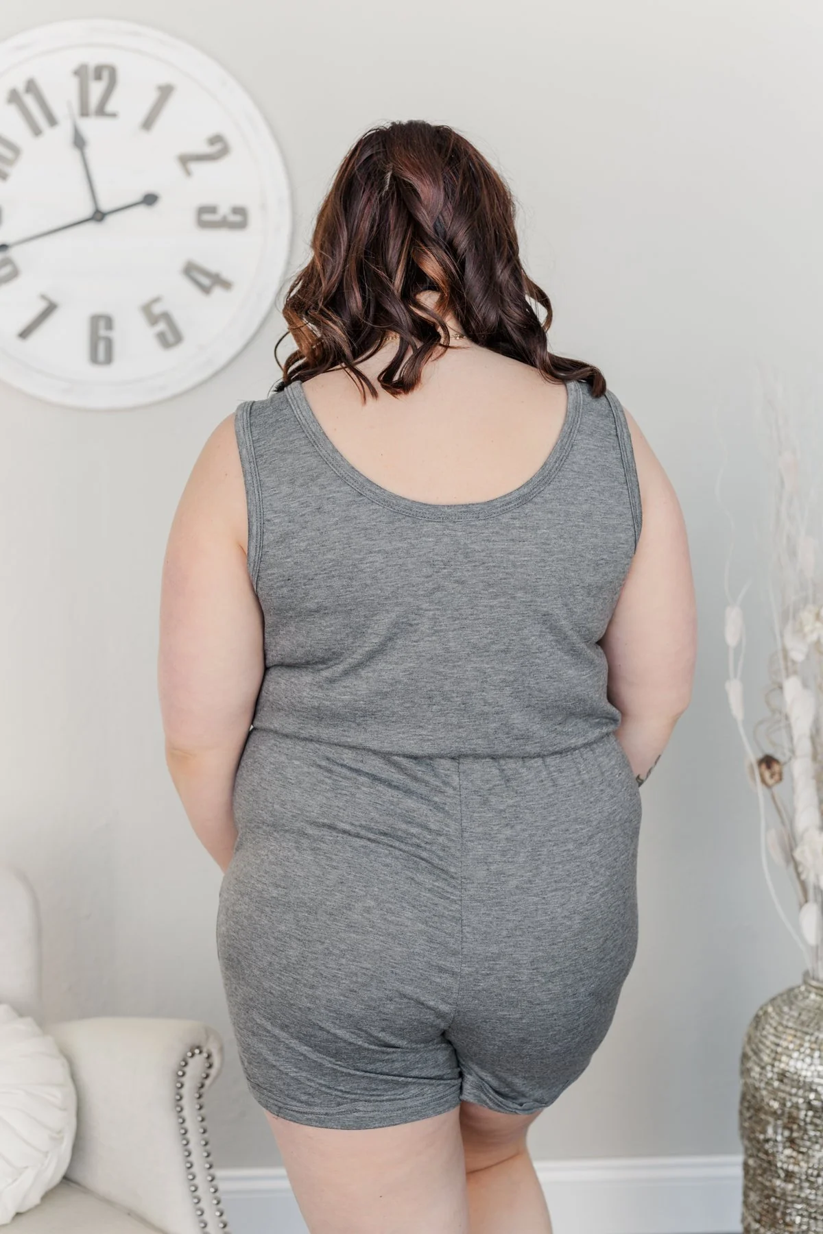 Cheerful Travels Sleeveless Romper- Charcoal - Image 20