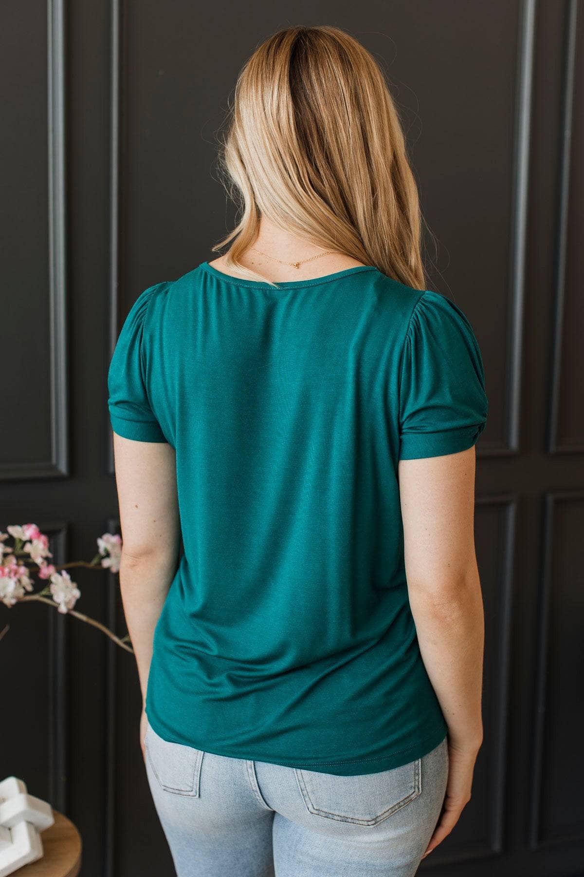 Cherished Beauty Short Sleeve Top- Dark Jade - Image 8