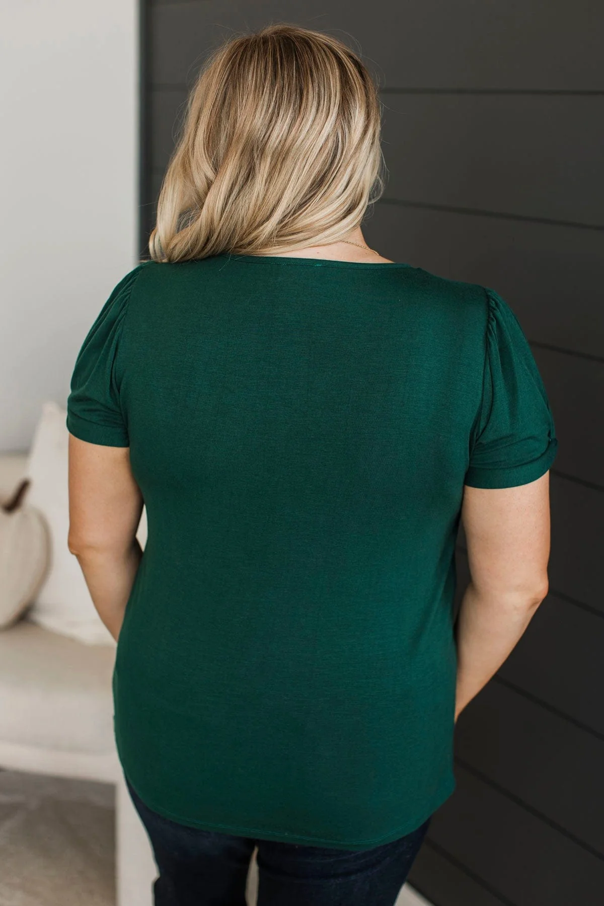 Cherished Beauty Short Sleeve Top- Hunter Green - Image 7